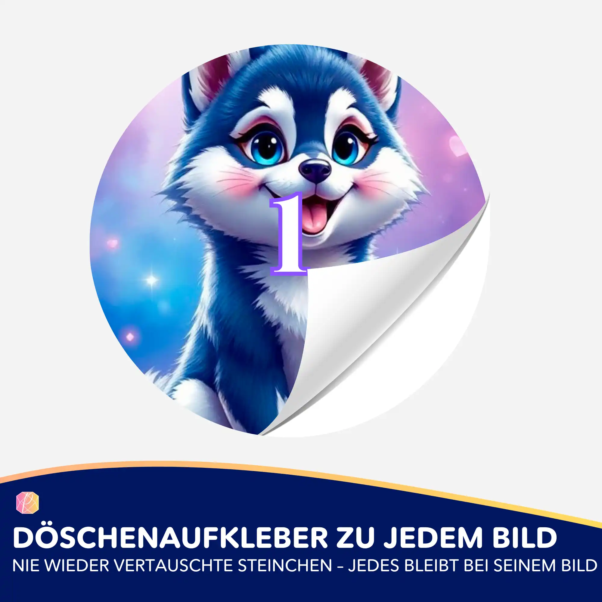 Döschenaufkleber - Husky Happy - Image 2