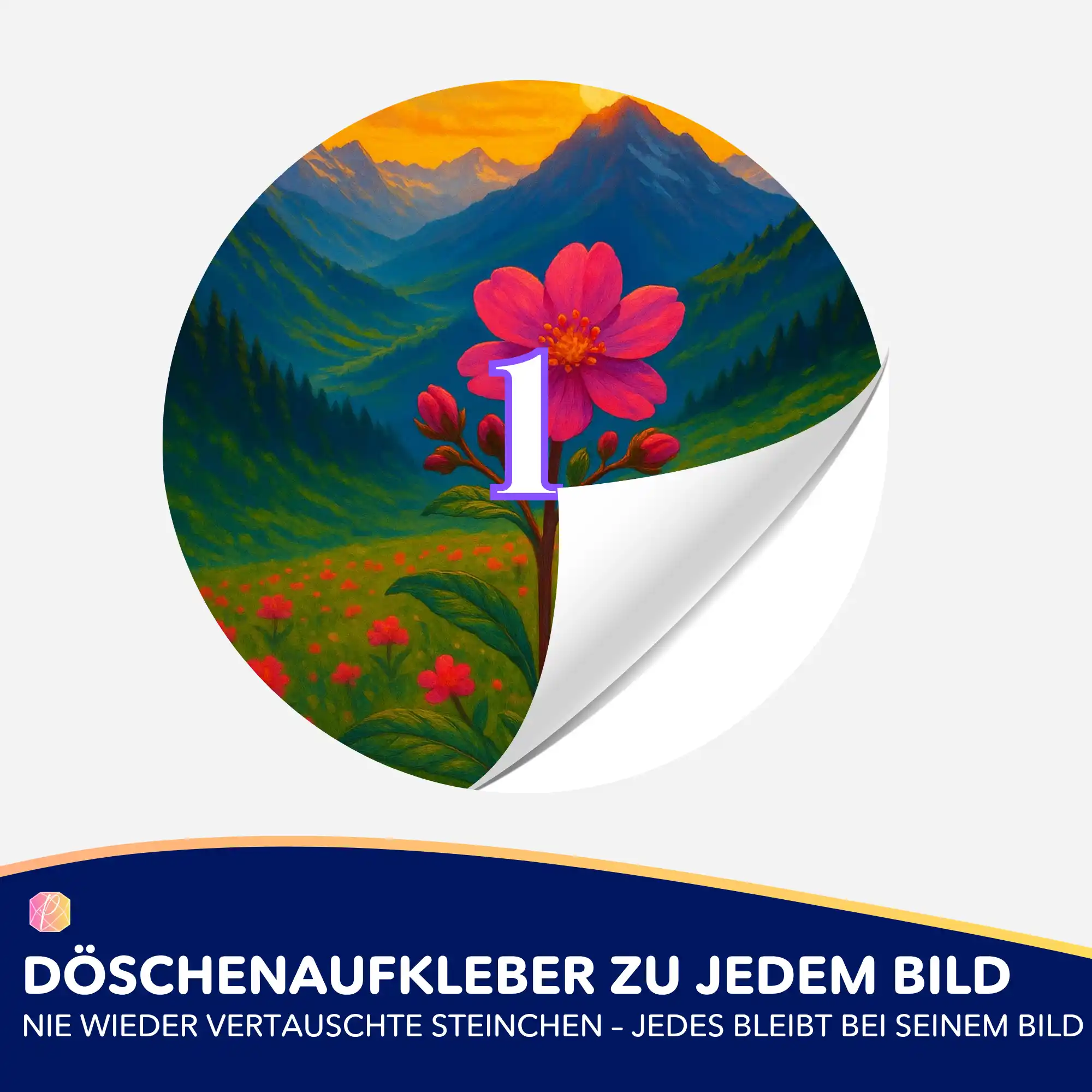 Döschenaufkleber - Jennifer Special - Gebirgsblume - Image 2