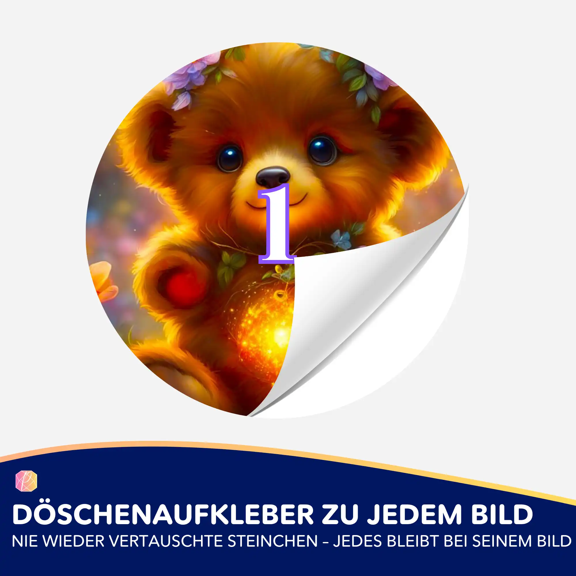 Döschenaufkleber - Kleiner Leuchtbär - Image 2