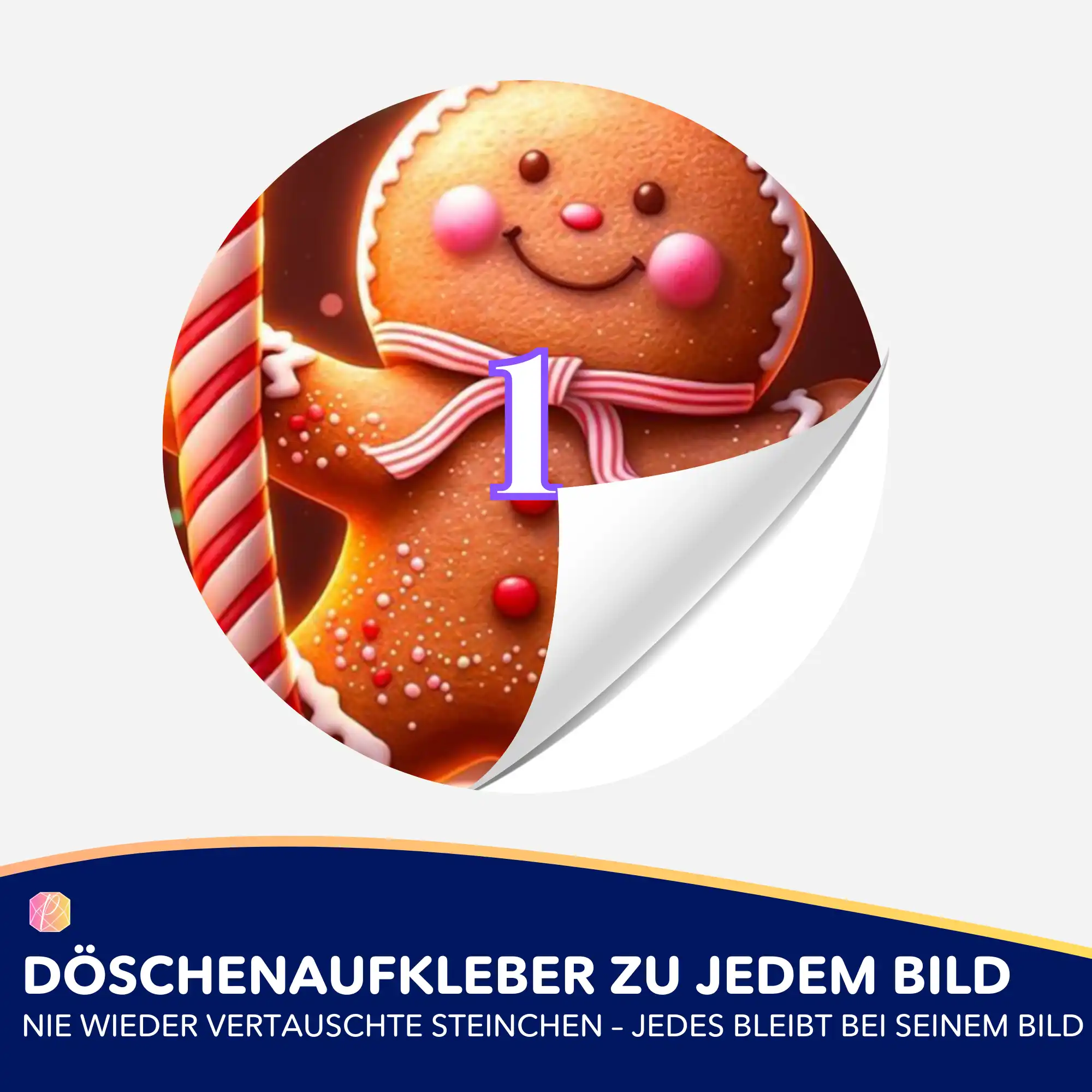 Döschenaufkleber - Lebkuchenmännchen - Image 2