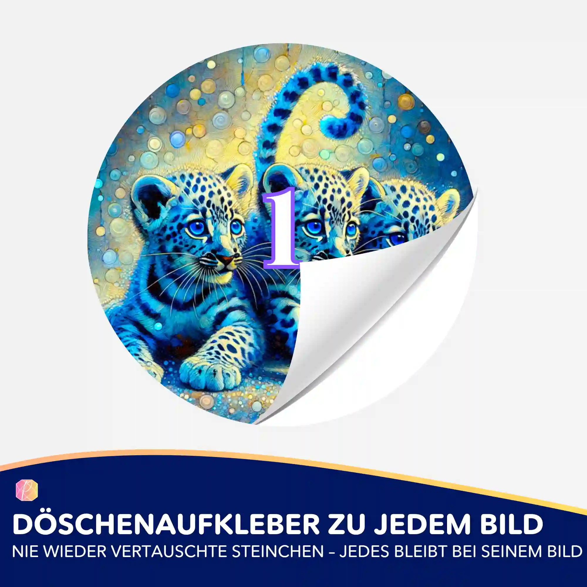 Döschenaufkleber - Leopardenbabys - Image 2