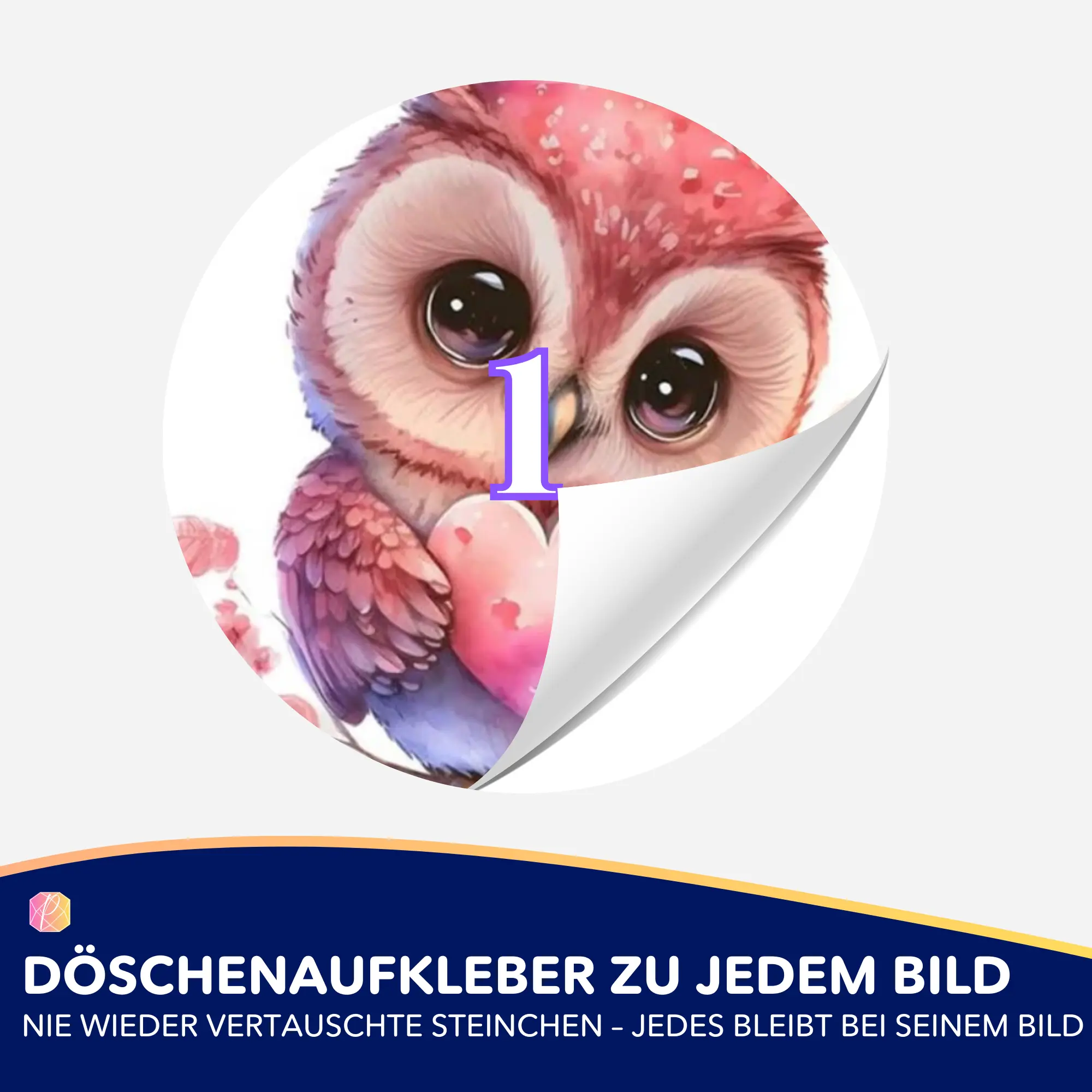 Döschenaufkleber - Loving Owl - Image 2