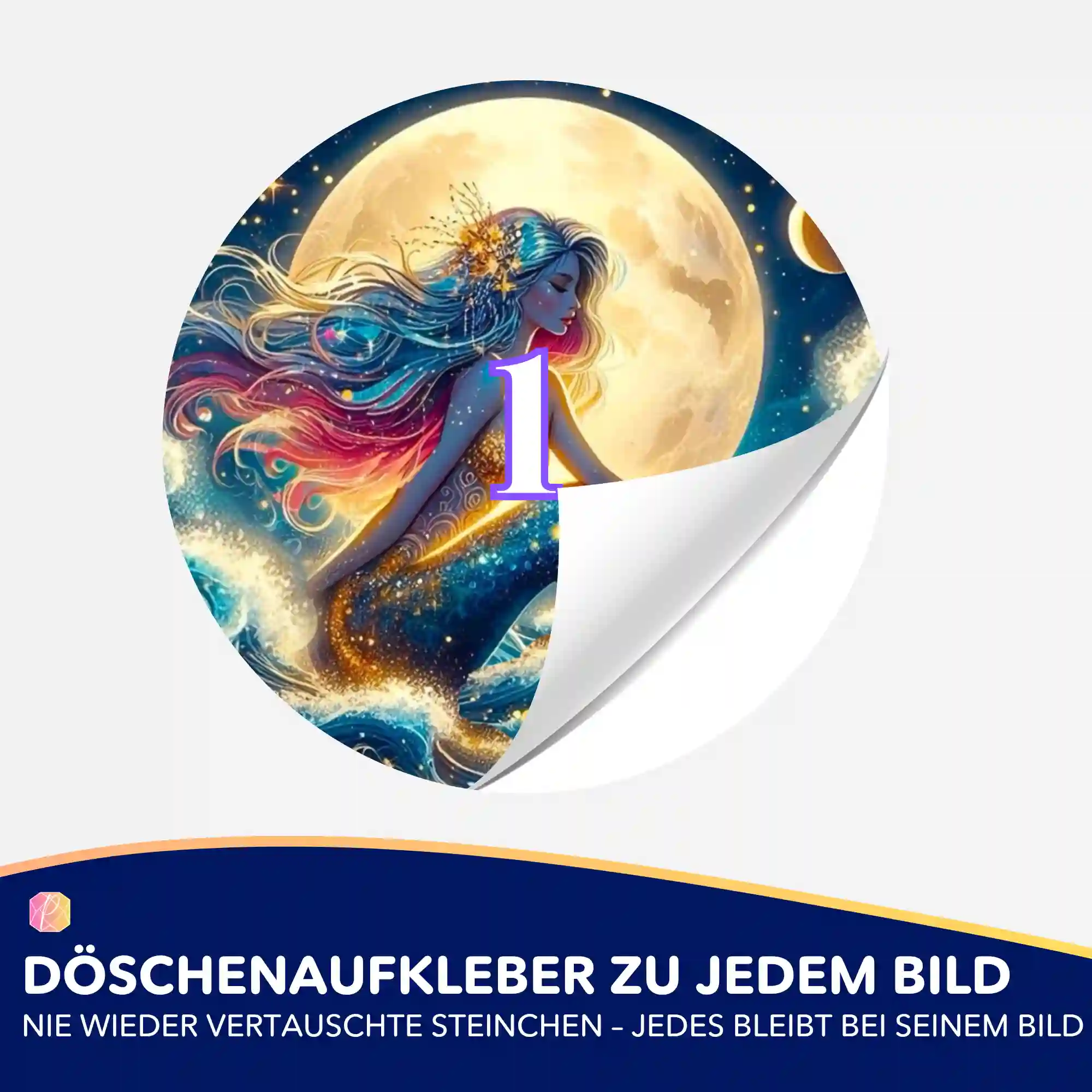 Döschenaufkleber - Meerjungfrau im Sternenhimmel - Image 2