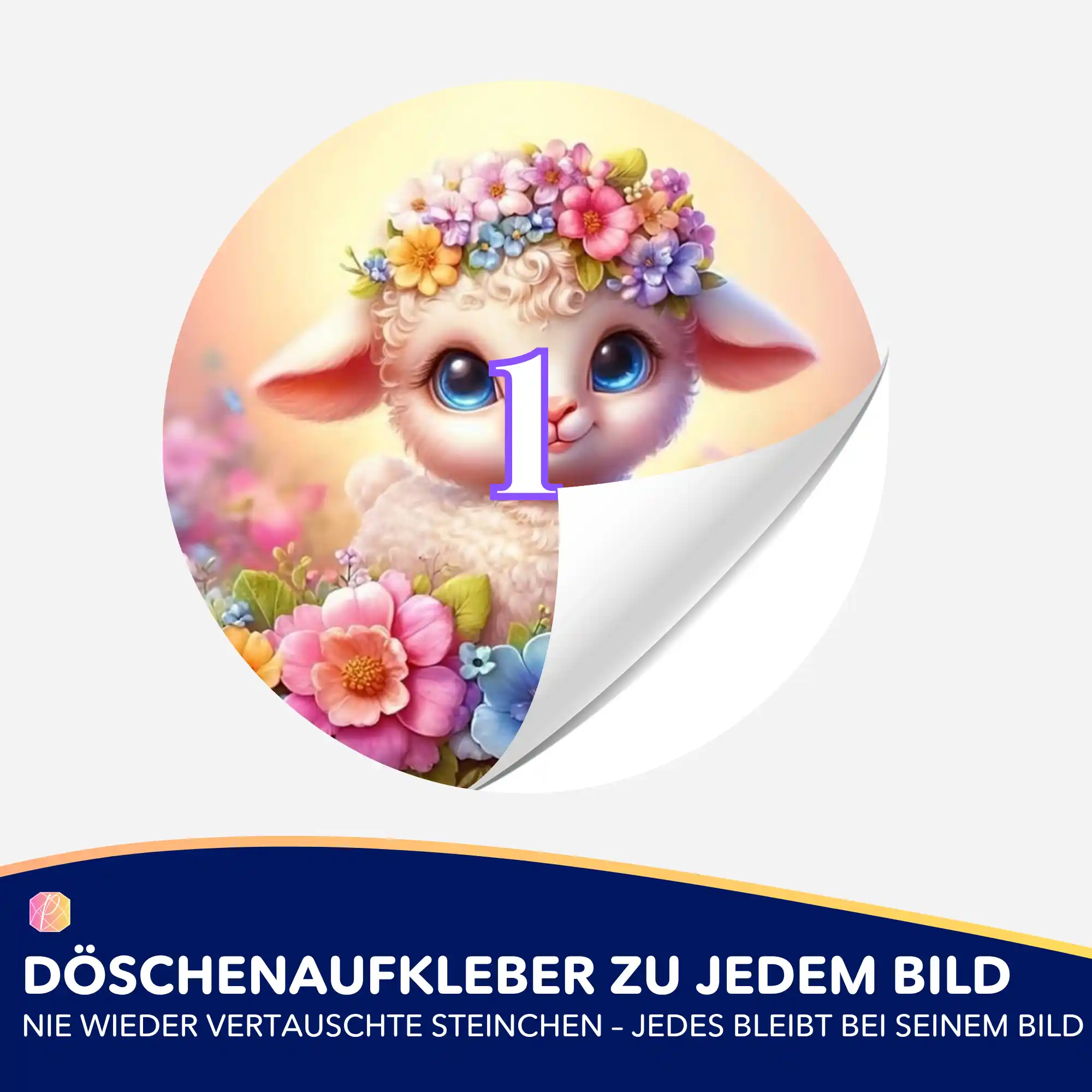 Döschenaufkleber - Osterlämmchen Lupina - Image 2