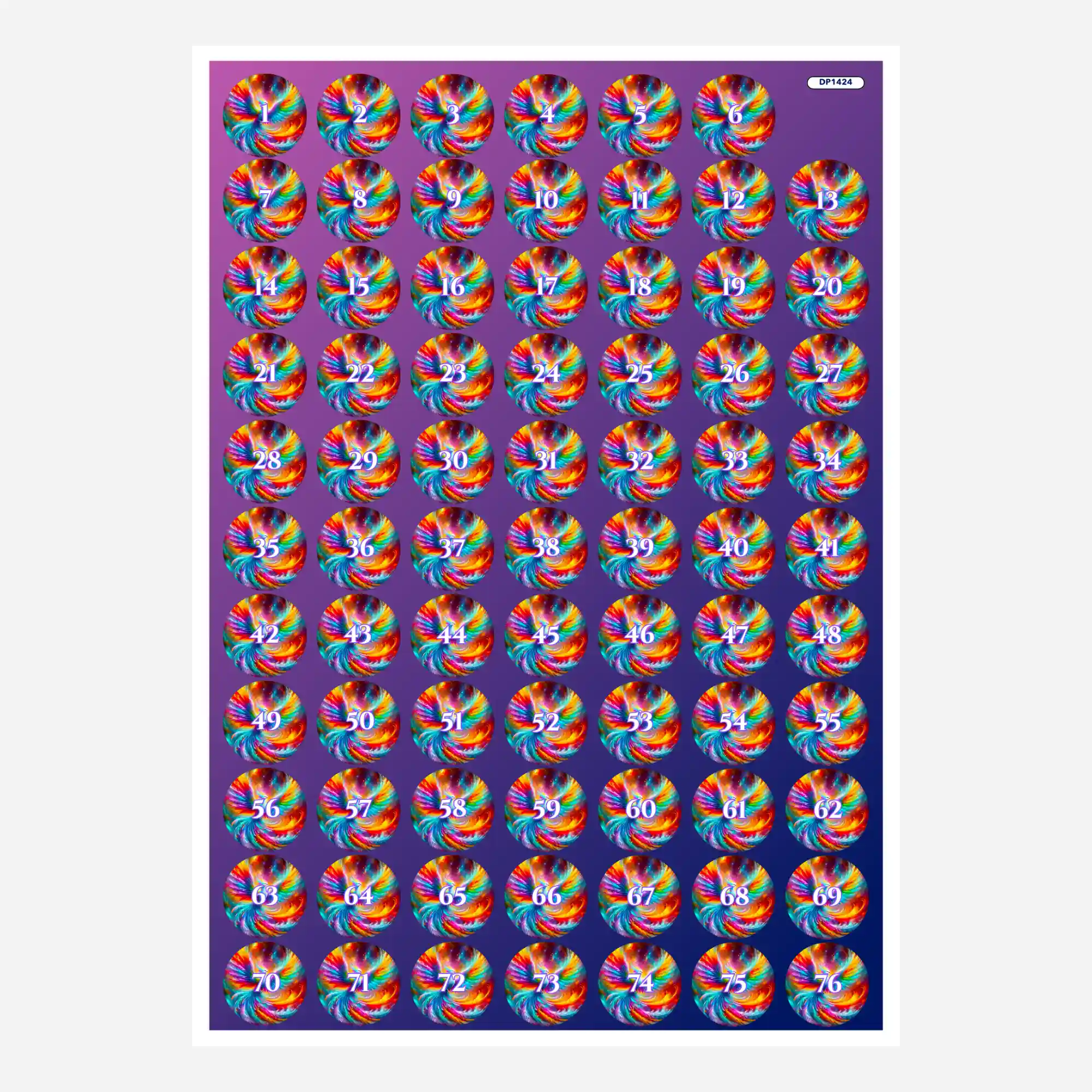 Döschenaufkleber - Phönix der bunten Farben