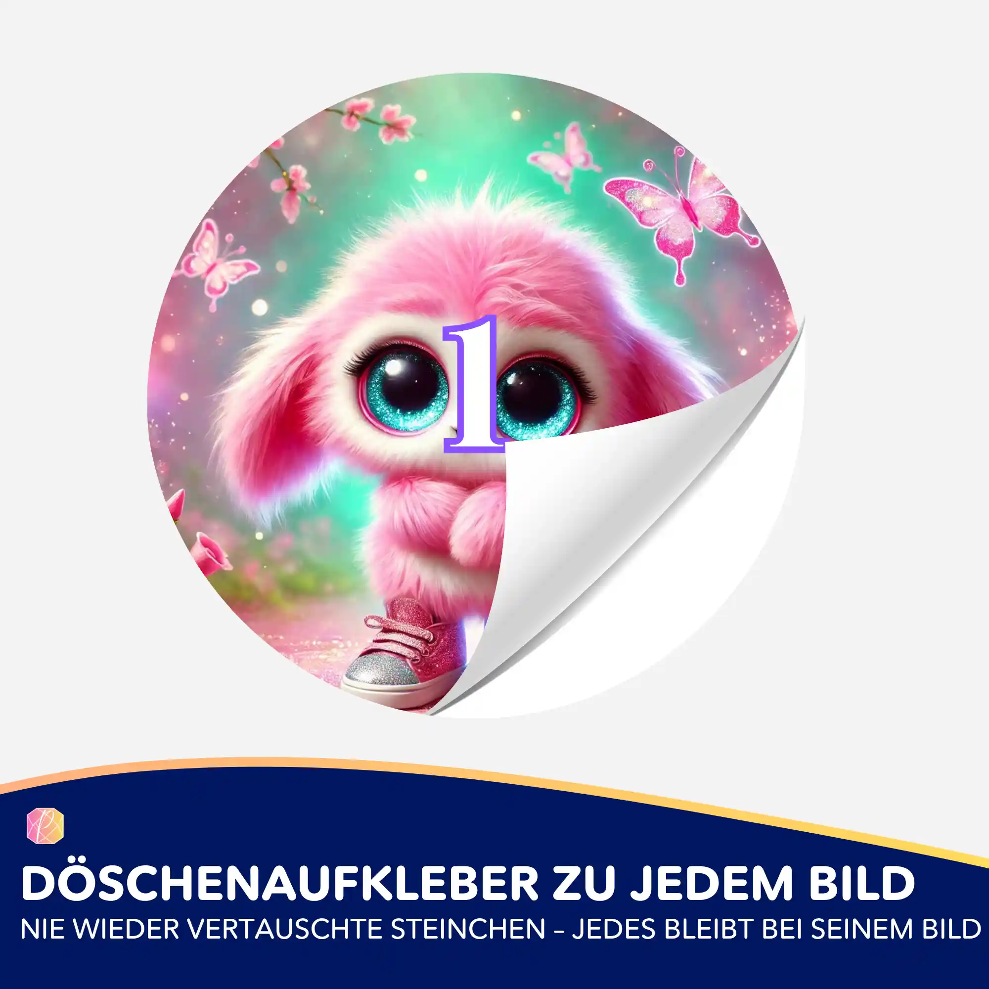 Döschenaufkleber - Pink Fluffel Knuffel - Image 2