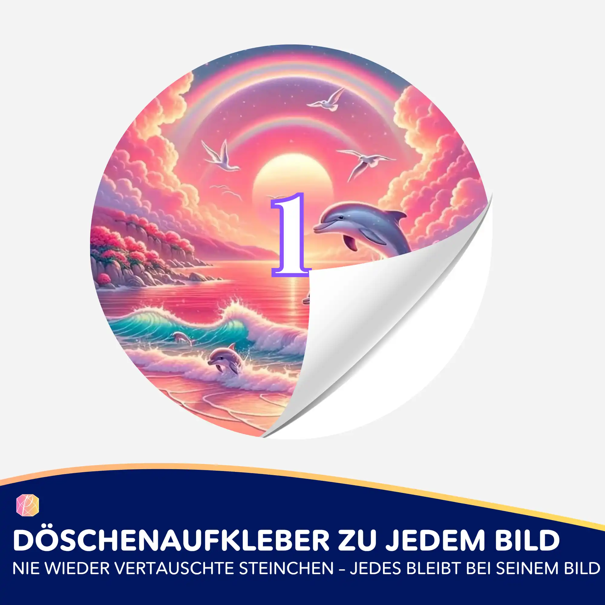 Döschenaufkleber - Pinkes Meeresrauschen - Image 2