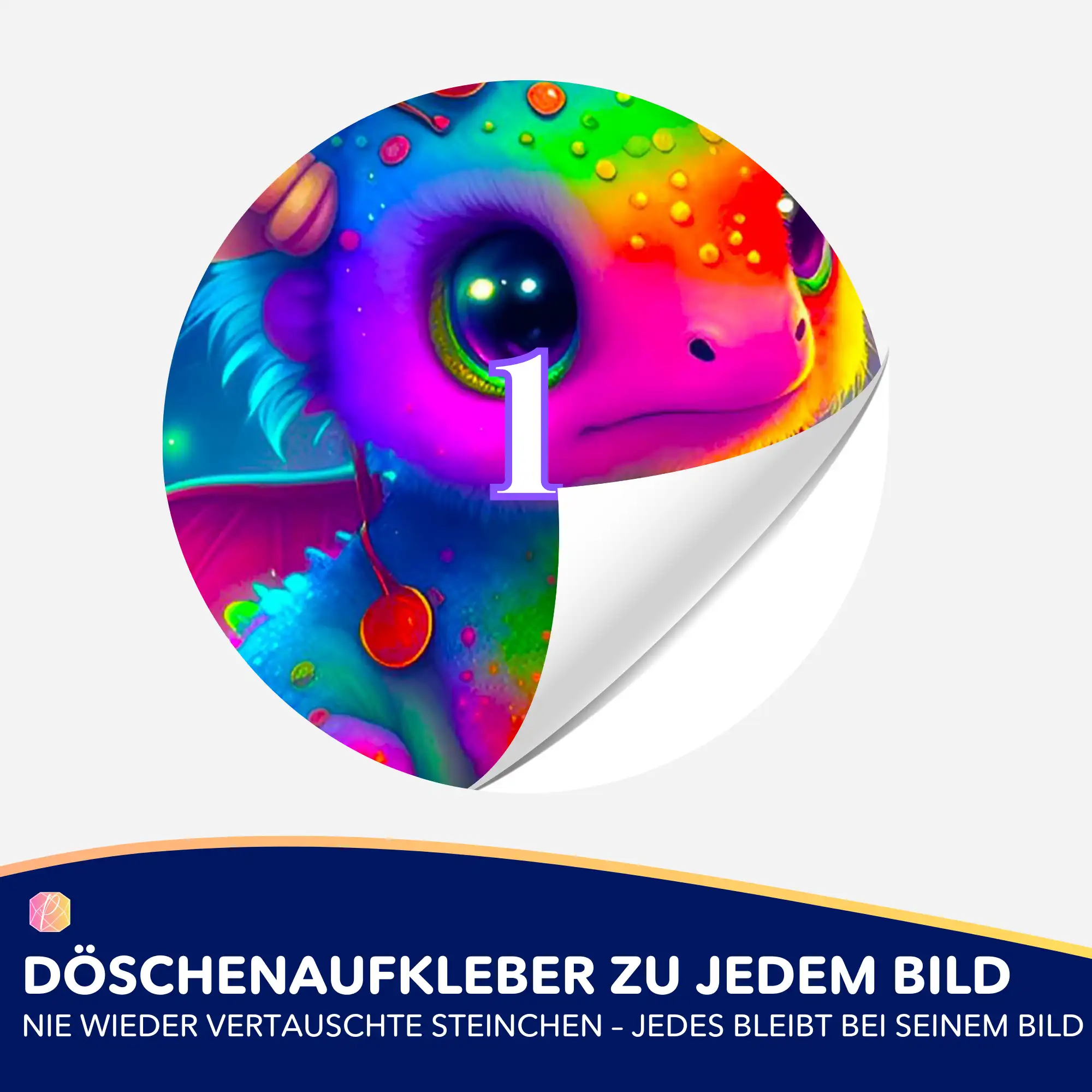 Döschenaufkleber - Regenbogendrache - Image 2