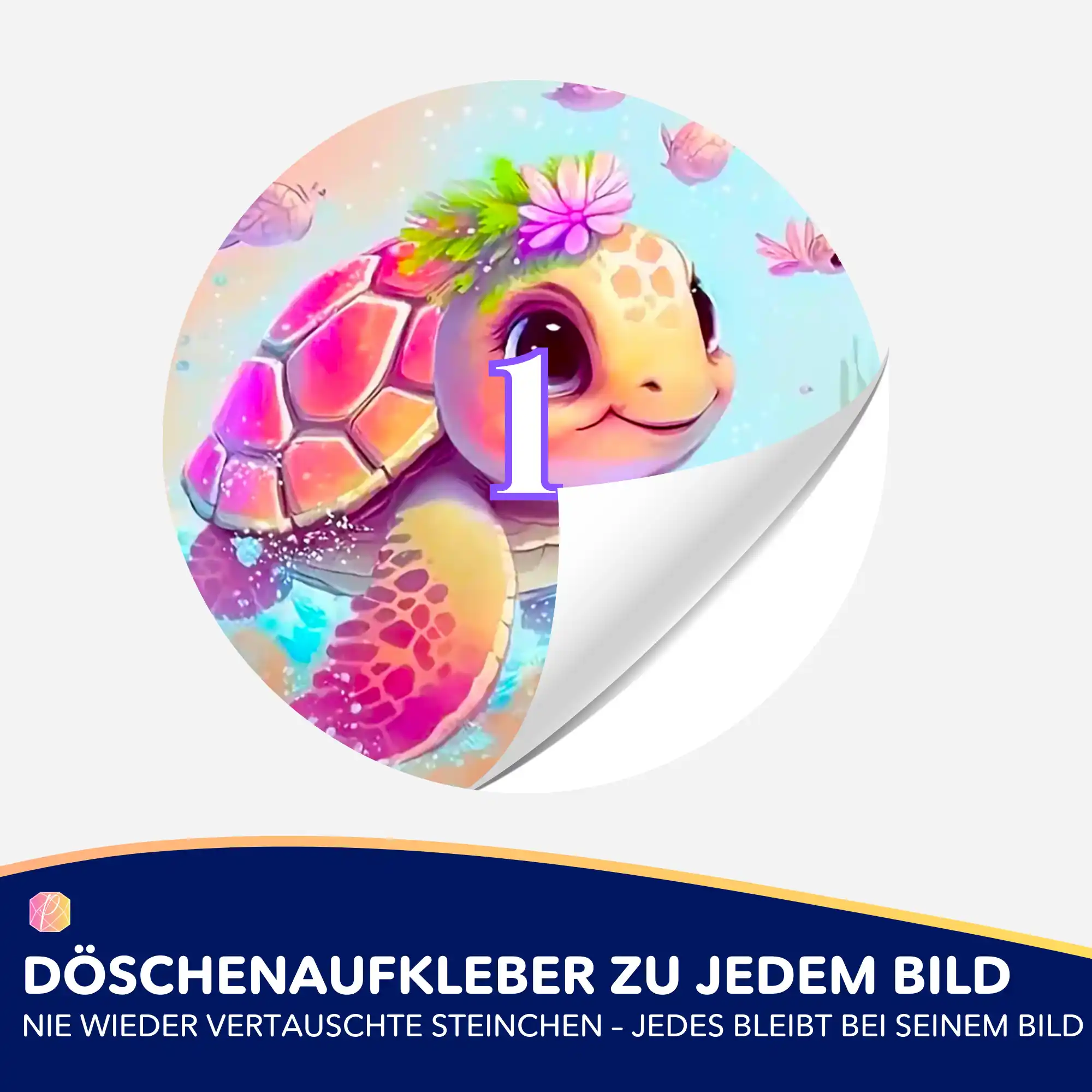 Döschenaufkleber - Schildkrötenmädchen Trudi - Image 2