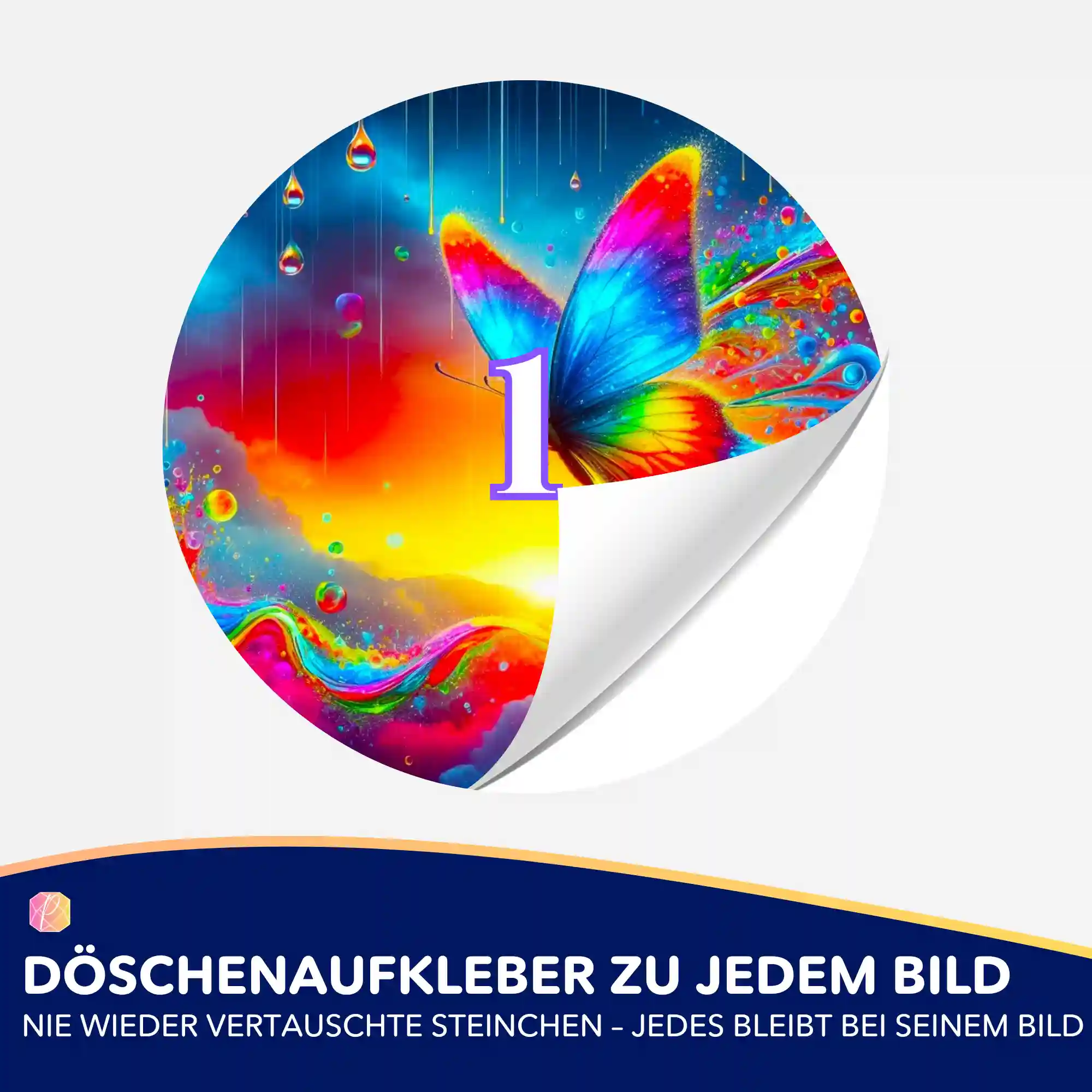Döschenaufkleber - Schmetterlinge im Regenbogenfluss - Image 2