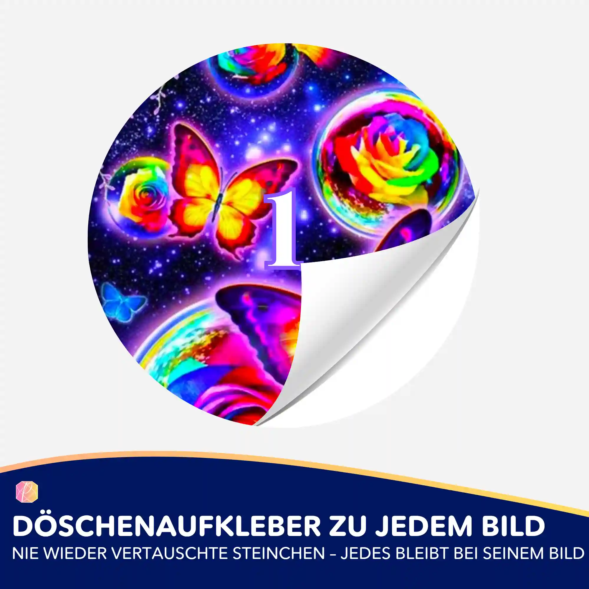Döschenaufkleber - Schmetterlingstanz im Mondschein - Image 2
