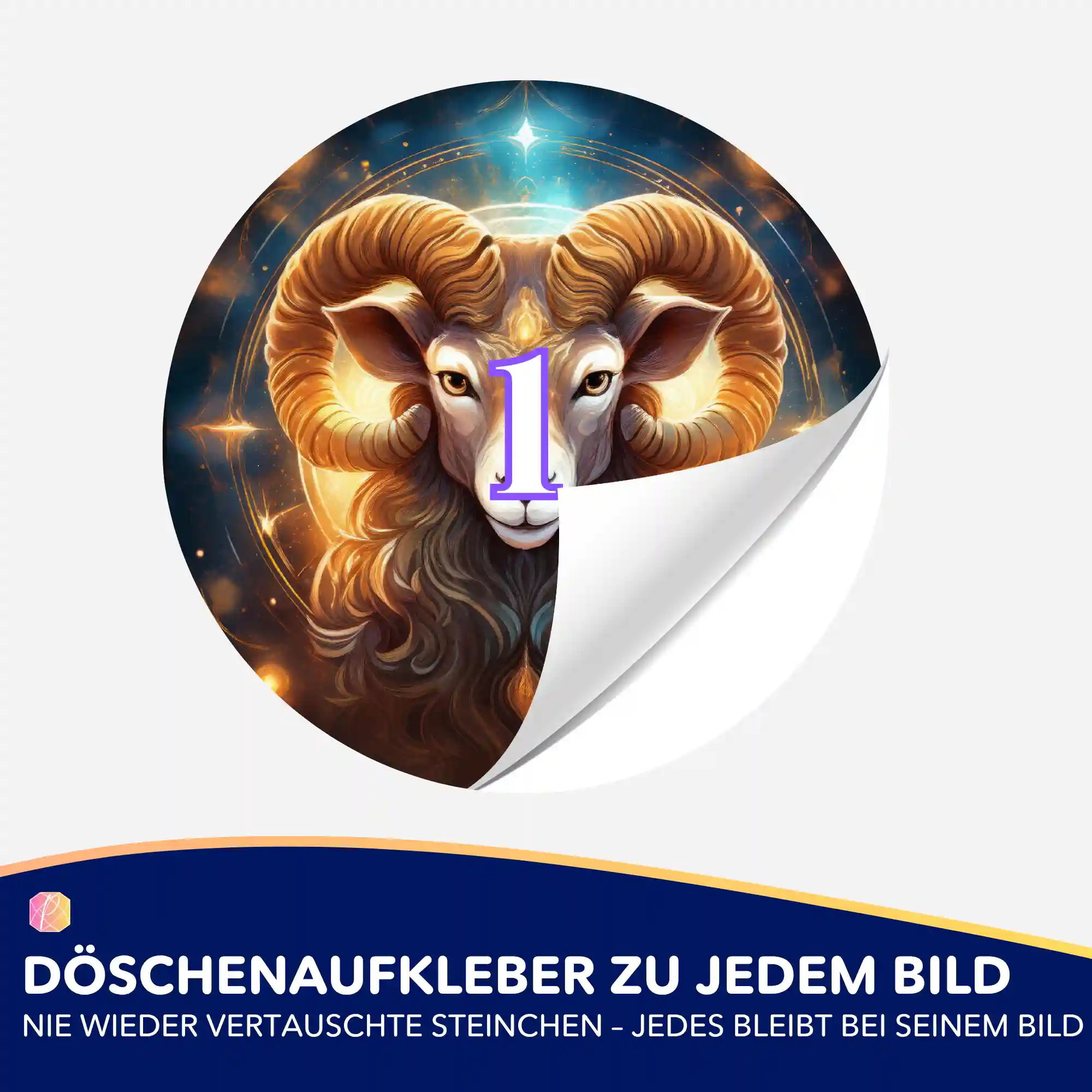 Döschenaufkleber - Sternzeichen Widder "Limited Edition" - Image 2