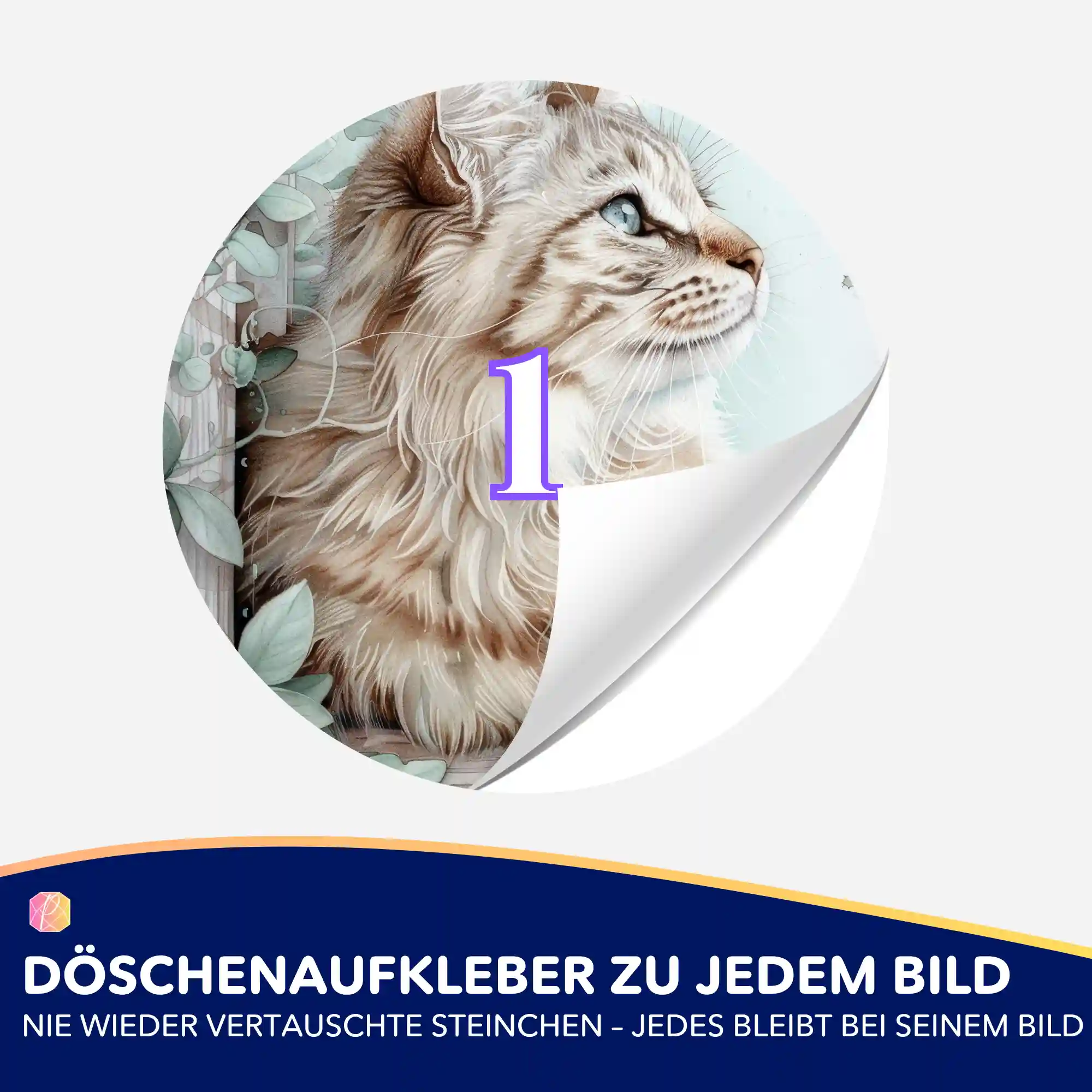 Döschenaufkleber - Susen Pfifferling - Kater Casimo - Image 2