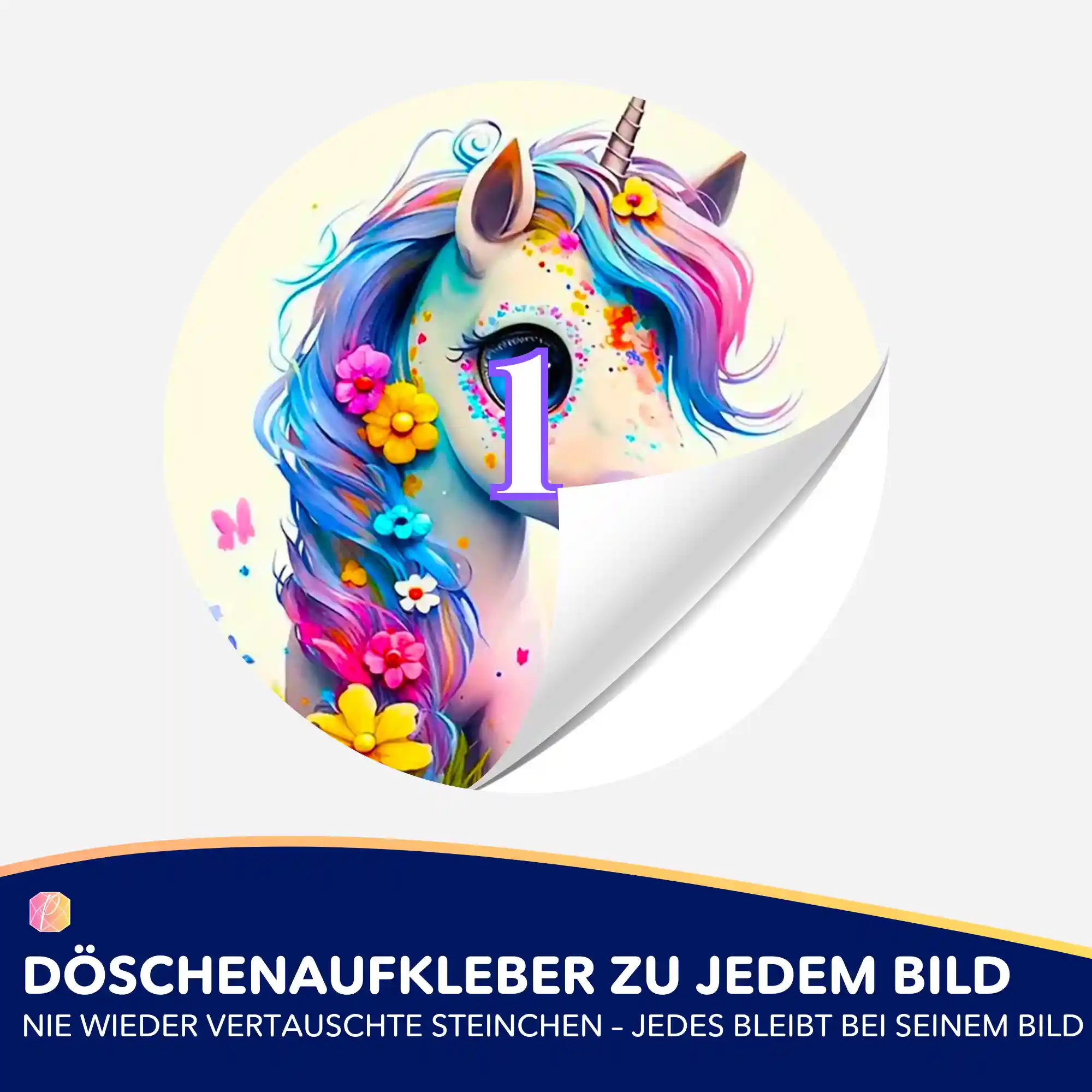 Döschenaufkleber - Süßes Einhorn - Image 2