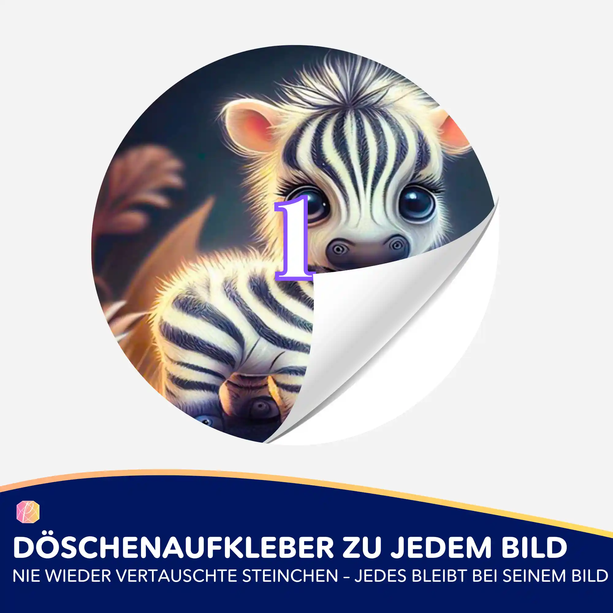 Döschenaufkleber - Süsses Zebrababy - Image 2