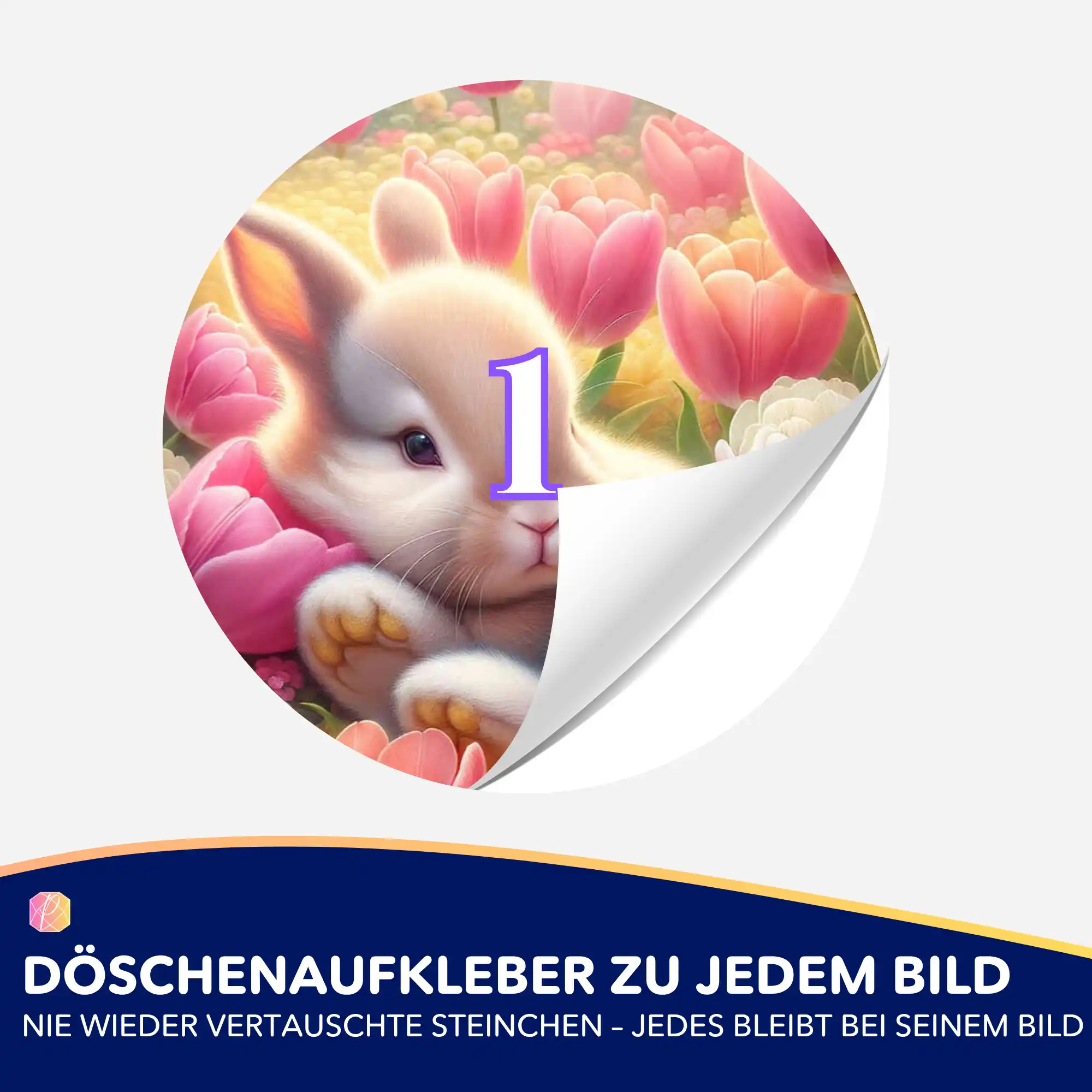 Döschenaufkleber - Verträumtes Osterhäschen - Image 2