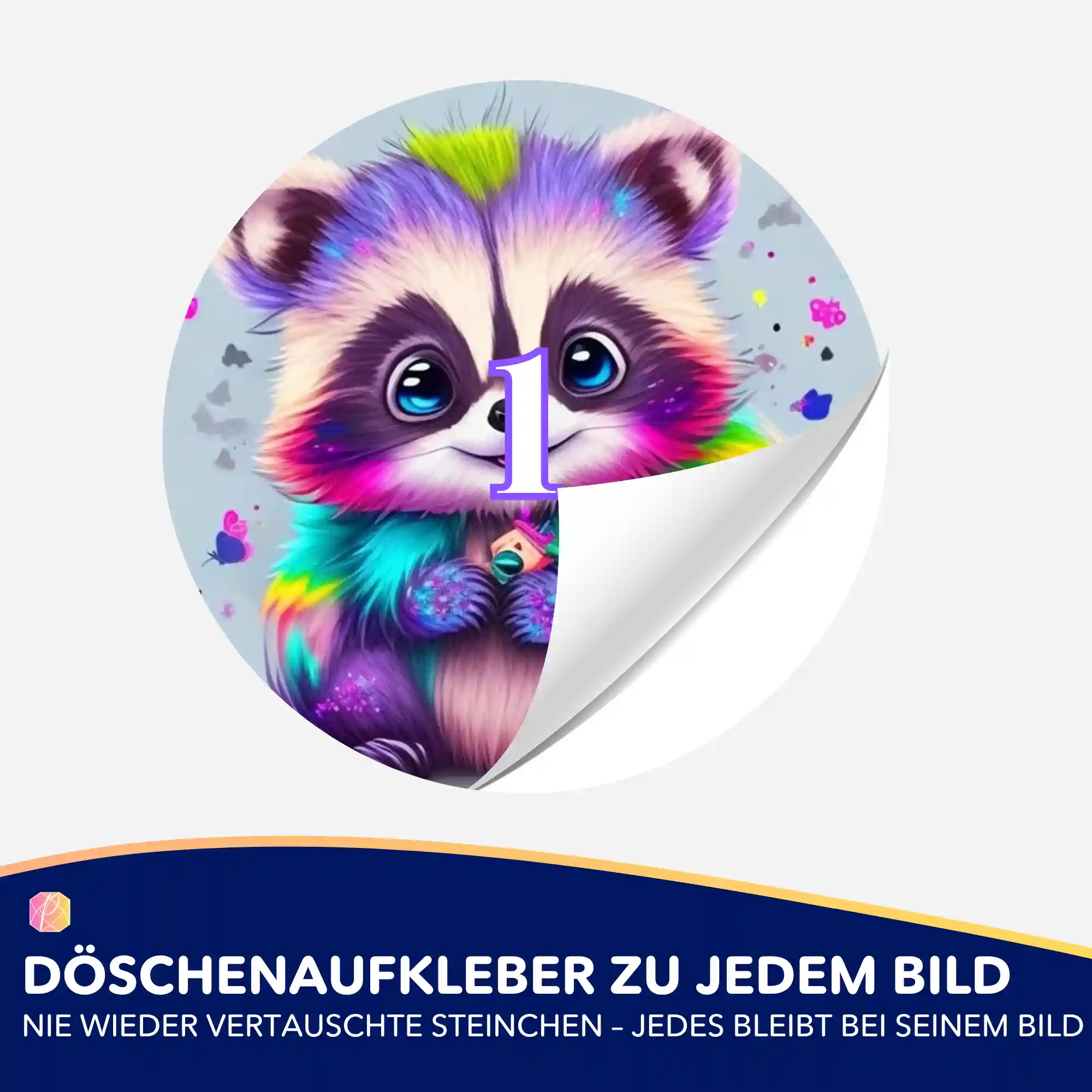 Döschenaufkleber - Waschbär - Willibald - Image 2