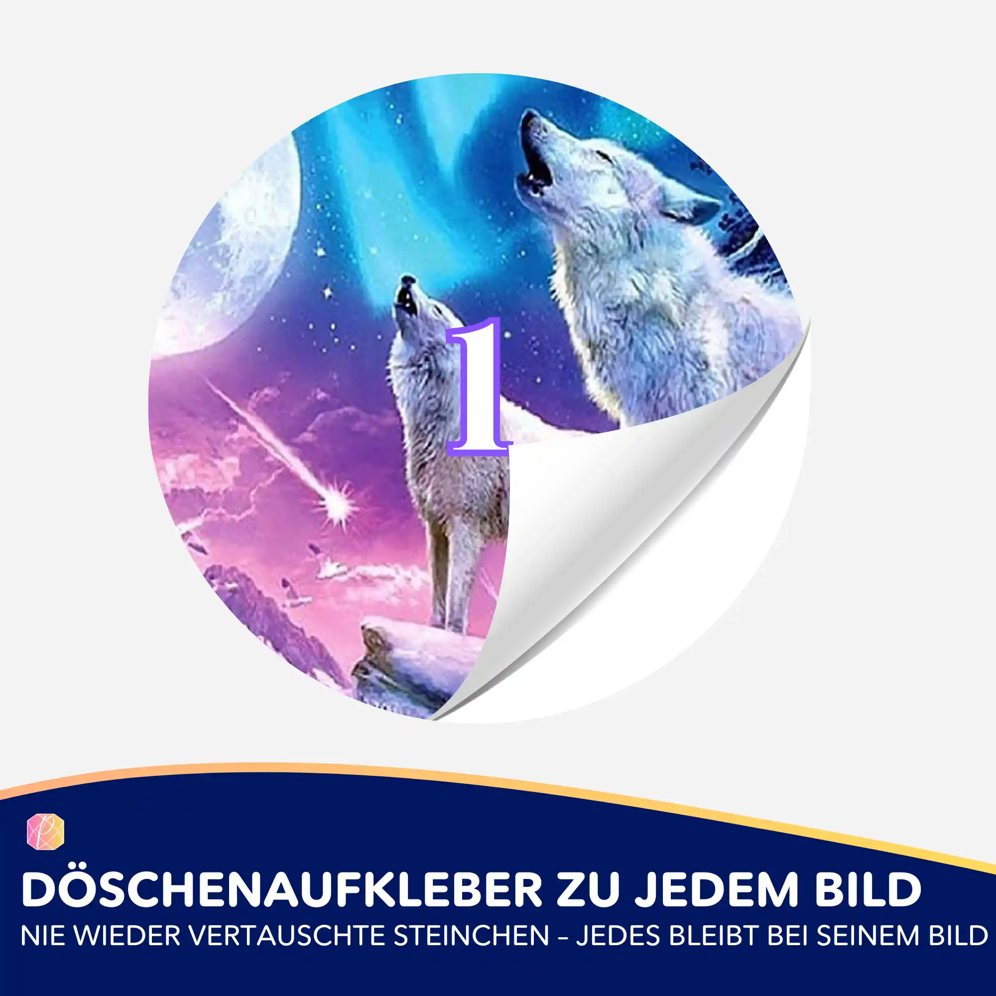 Döschenaufkleber - Weiße Wölfe im Winterland - Image 2