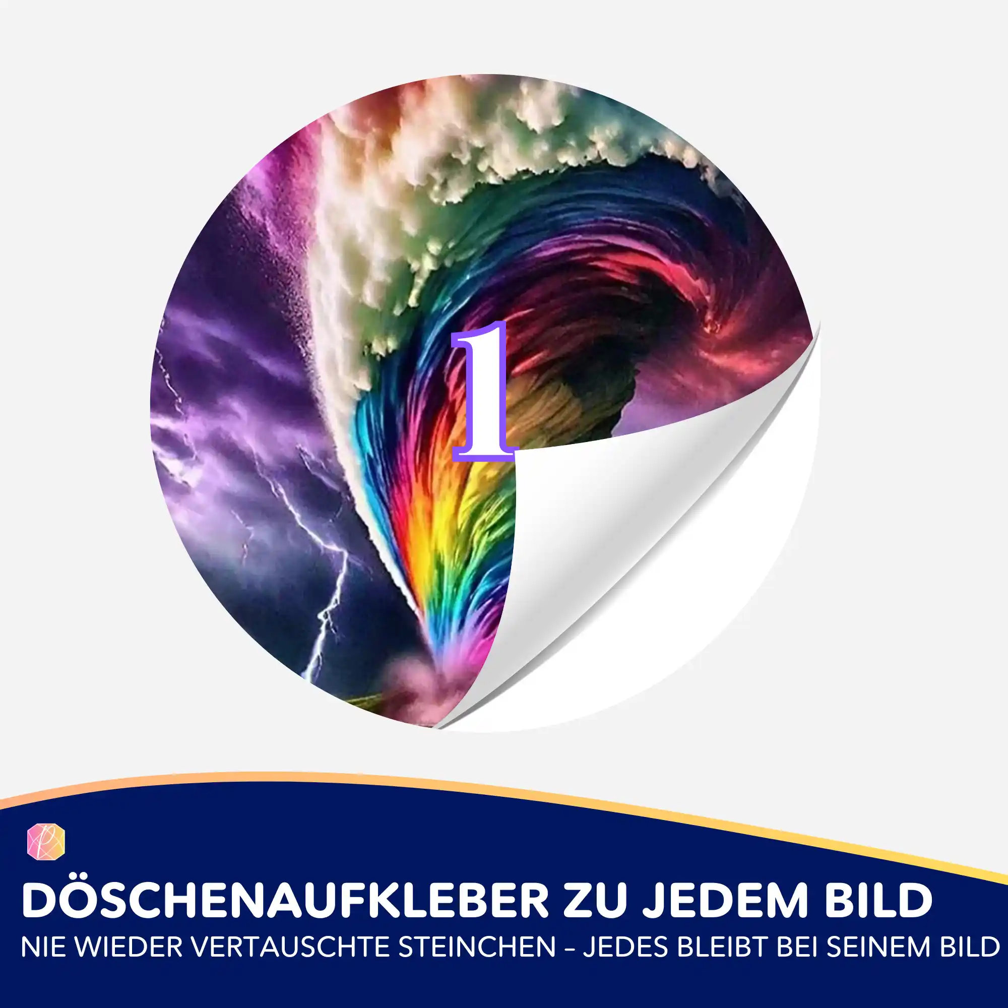 Döschenaufkleber - Wirbelsturm der Farben - Image 2