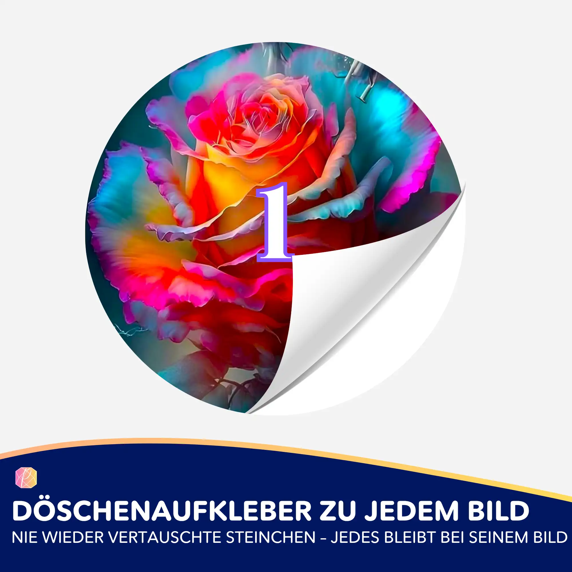 Döschenaufkleber - Zarte Rosenblüte - Image 2