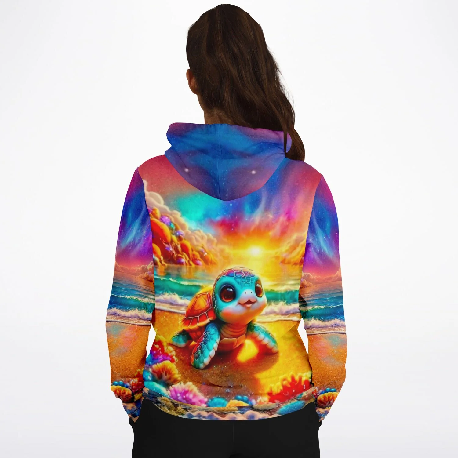 Dreamer Hoodie - 100 Farben Special - Schildkröte am Funkelstrand - Image 3
