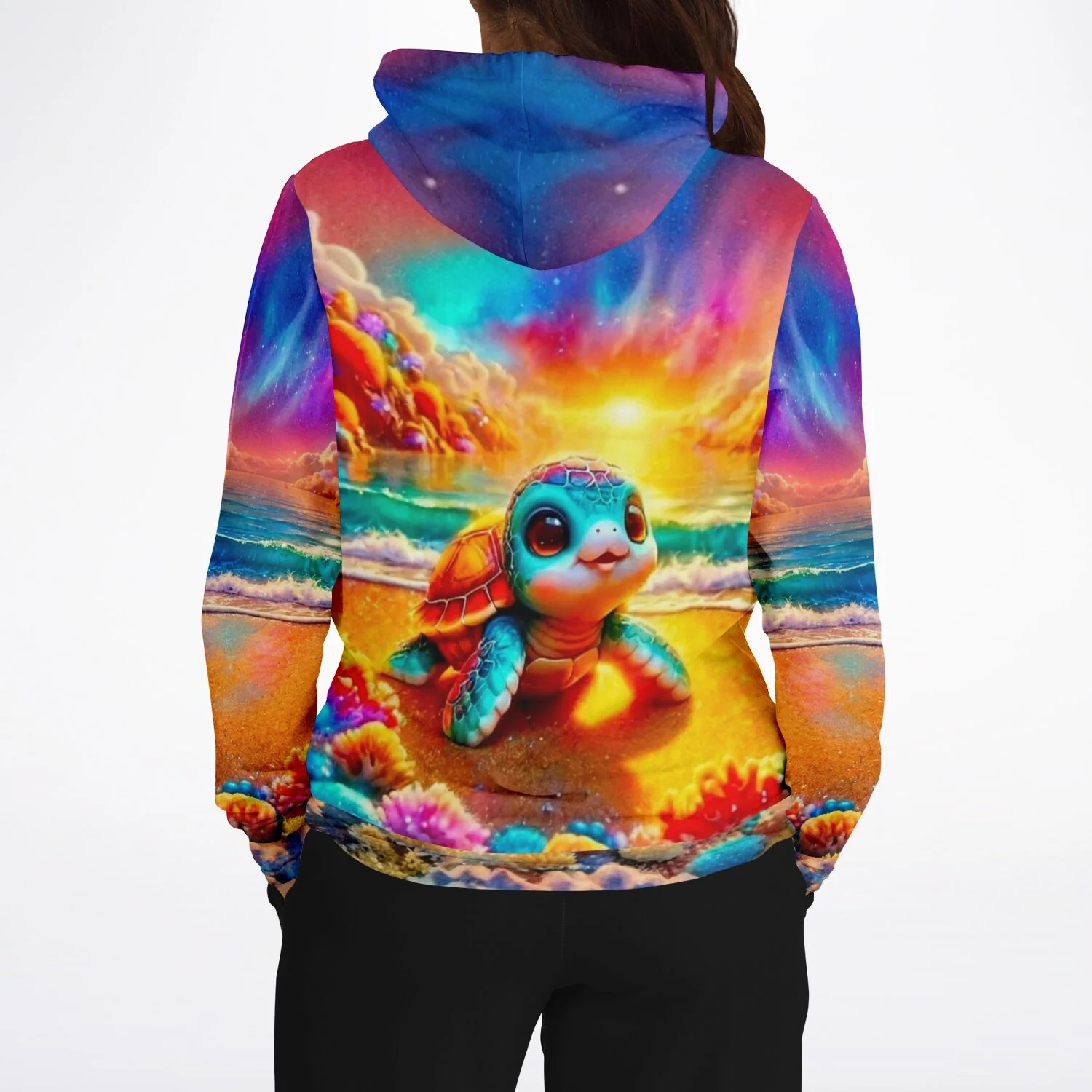 Dreamer Hoodie - 100 Farben Special - Schildkröte am Funkelstrand - Image 4