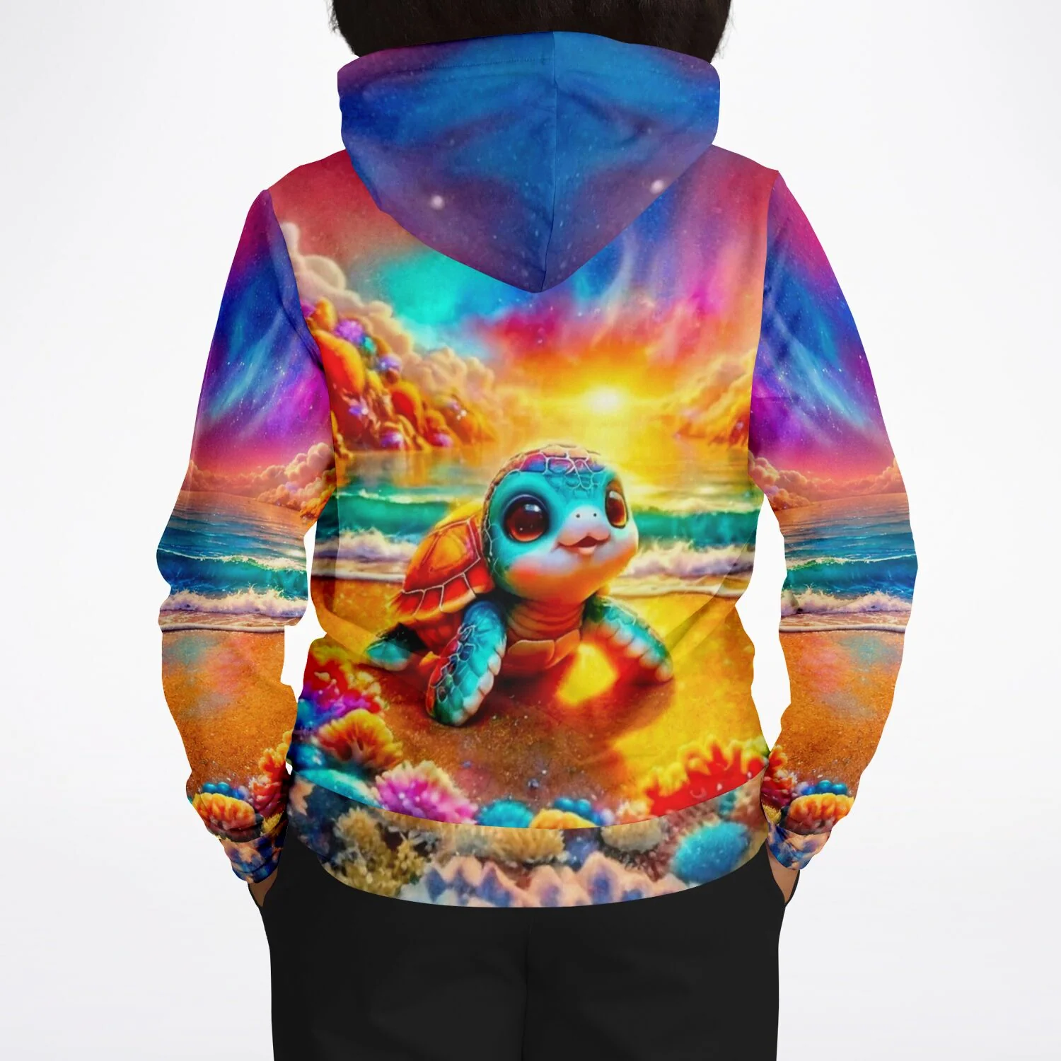 Dreamer Hoodie - 100 Farben Special - Schildkröte am Funkelstrand - Image 8
