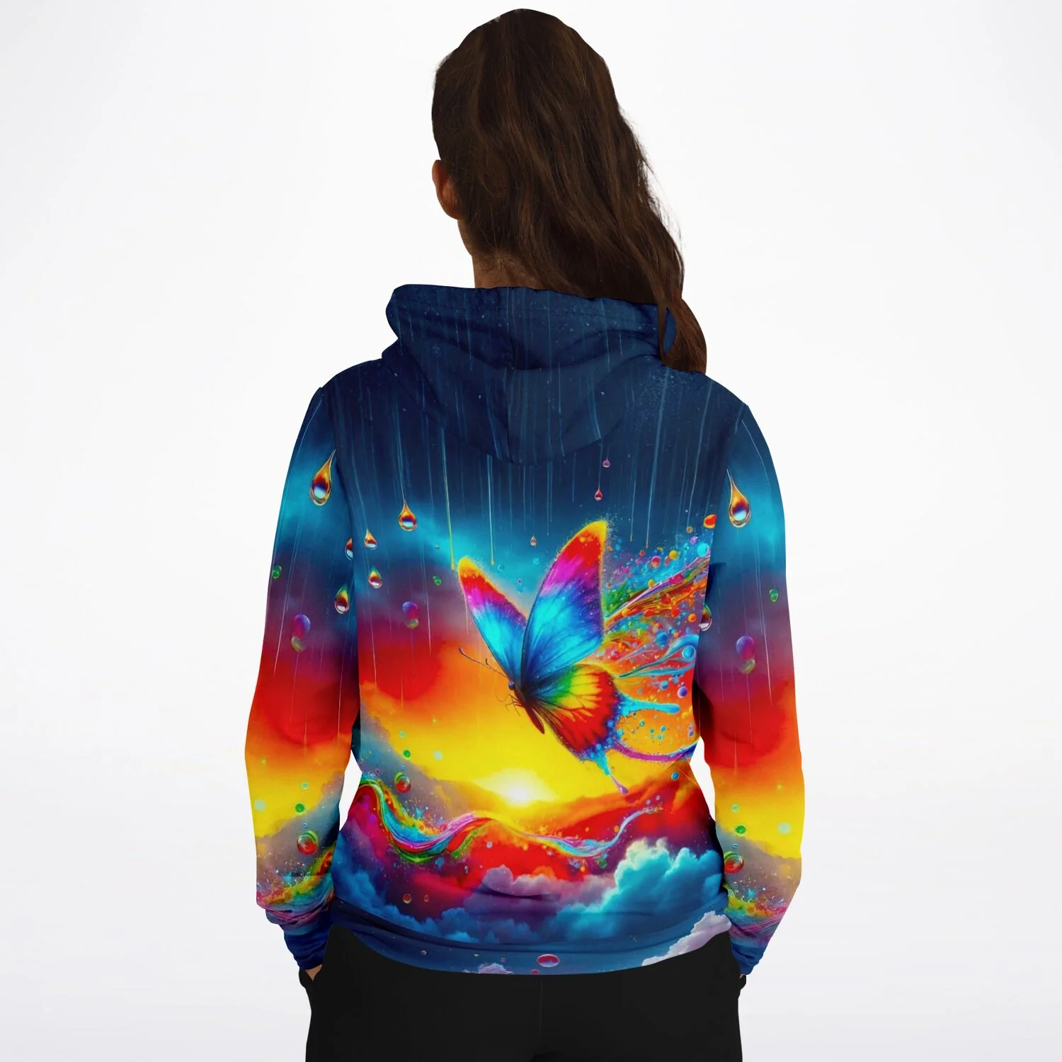 Dreamer Hoodie - 100 Farben Special - Schmetterlinge im Regenbogenfluss - Image 3