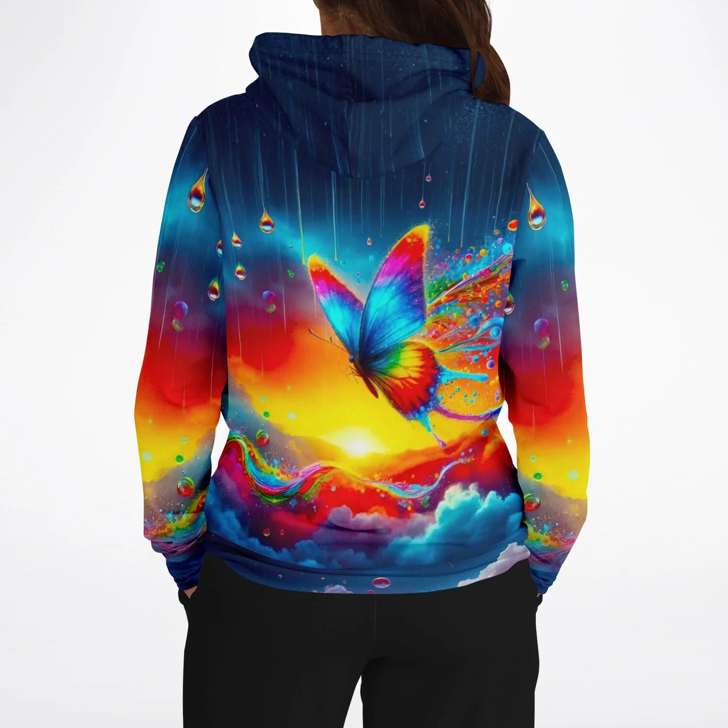 Dreamer Hoodie - 100 Farben Special - Schmetterlinge im Regenbogenfluss - Image 4