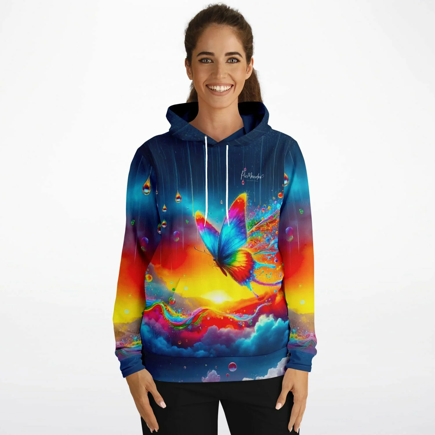 Dreamer Hoodie - 100 Farben Special - Schmetterlinge im Regenbogenfluss - Image 5