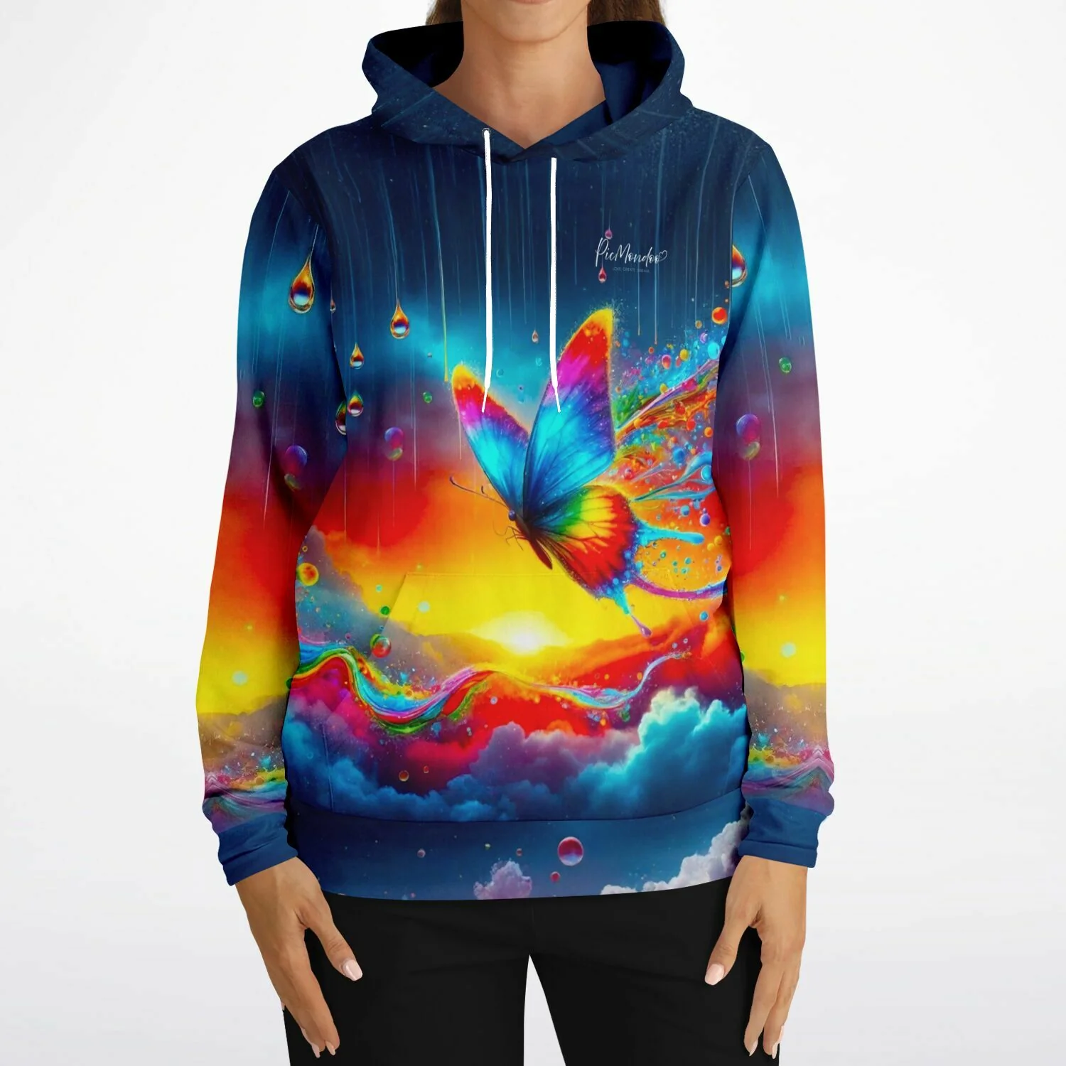 Dreamer Hoodie - 100 Farben Special - Schmetterlinge im Regenbogenfluss - Image 6
