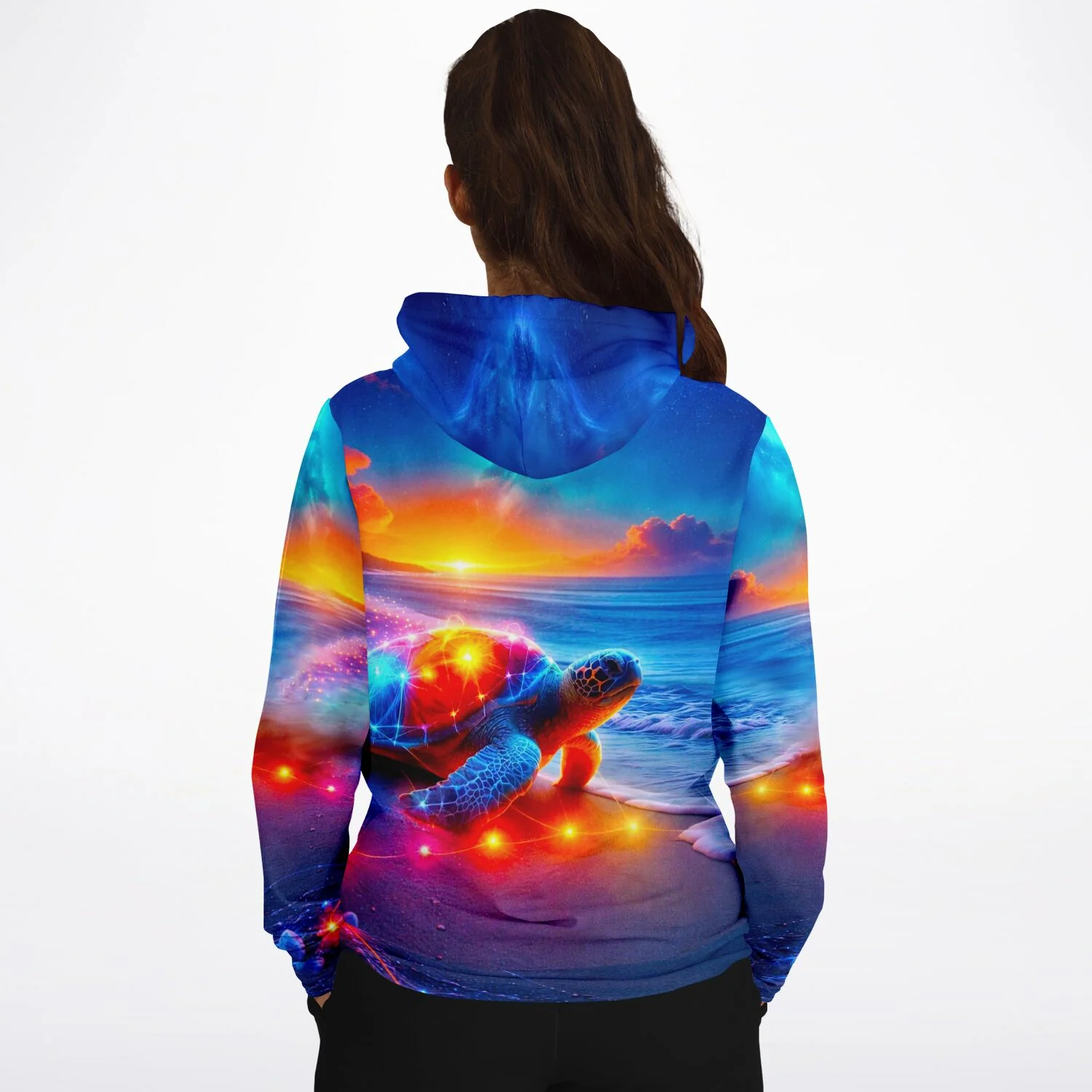 Dreamer Hoodie - Colorful sparkling Turtle - Image 3