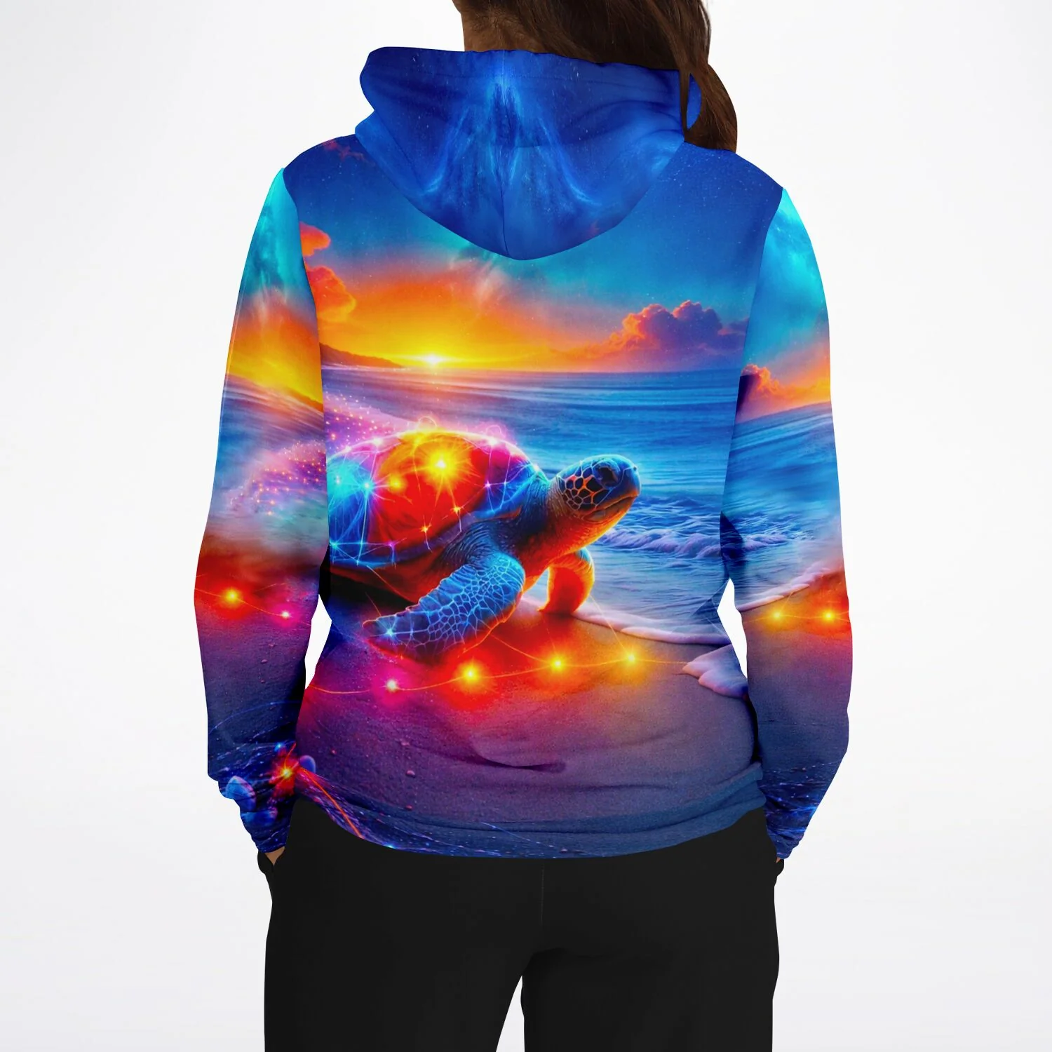 Dreamer Hoodie - Colorful sparkling Turtle - Image 4