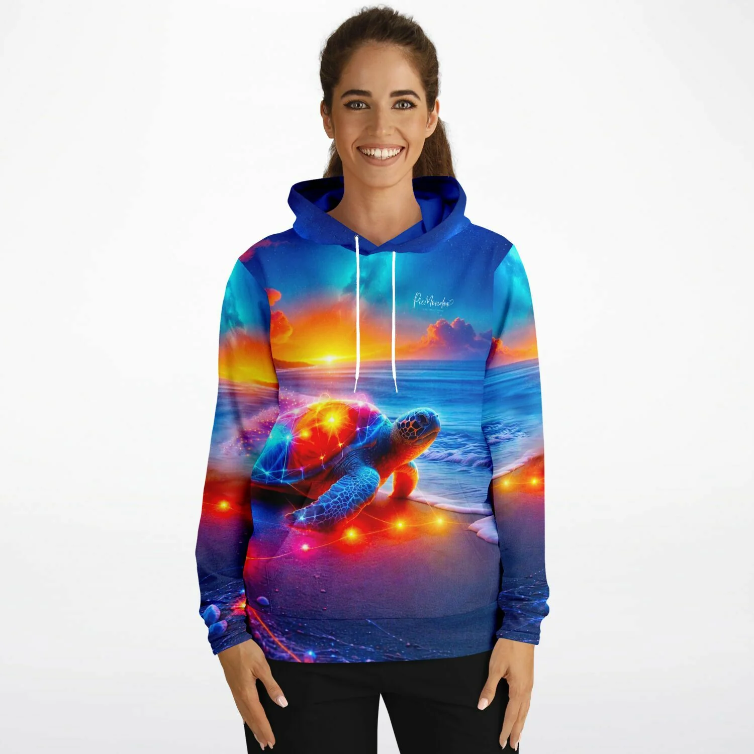 Dreamer Hoodie - Colorful sparkling Turtle - Image 5