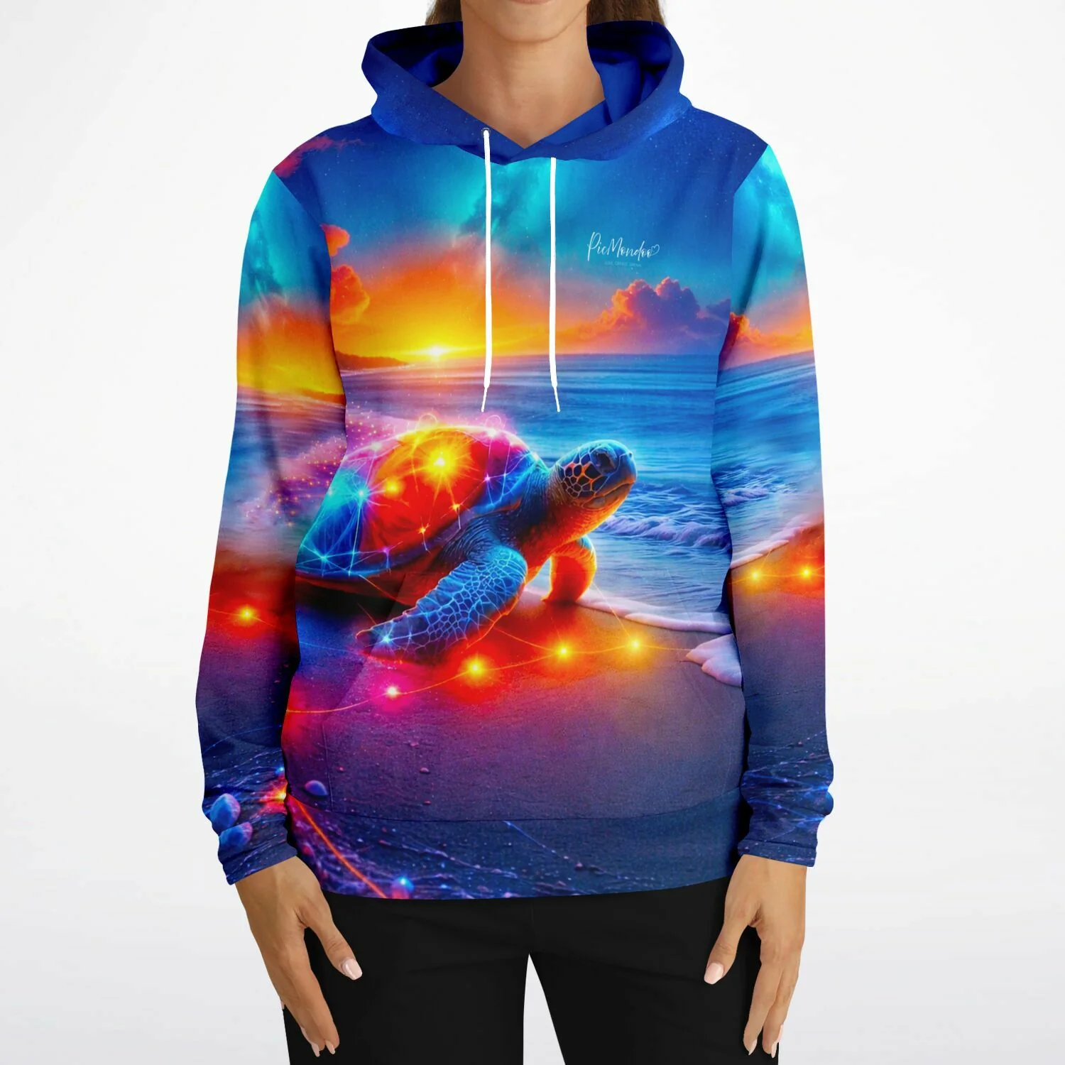 Dreamer Hoodie - Colorful sparkling Turtle - Image 6