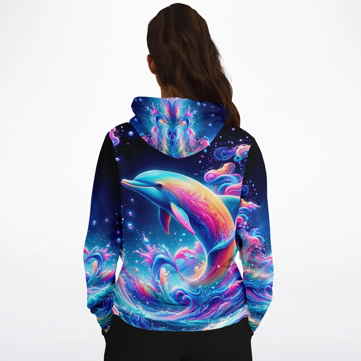 Dreamer Hoodie - Delfin im Farbenmeer - Image 3