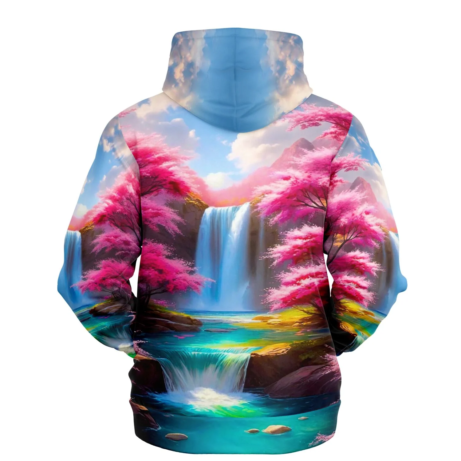 Dreamer Hoodie - Kirschblüten am Wasserfall - Image 2