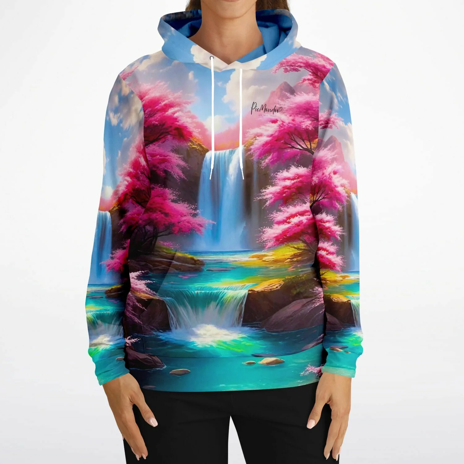 Dreamer Hoodie - Kirschblüten am Wasserfall - Image 6