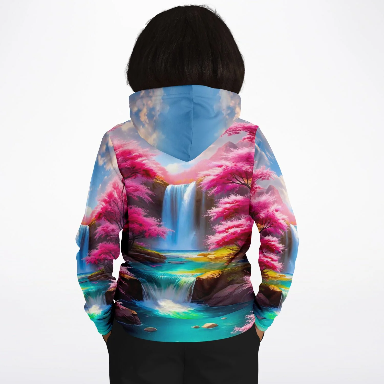 Dreamer Hoodie - Kirschblüten am Wasserfall - Image 7