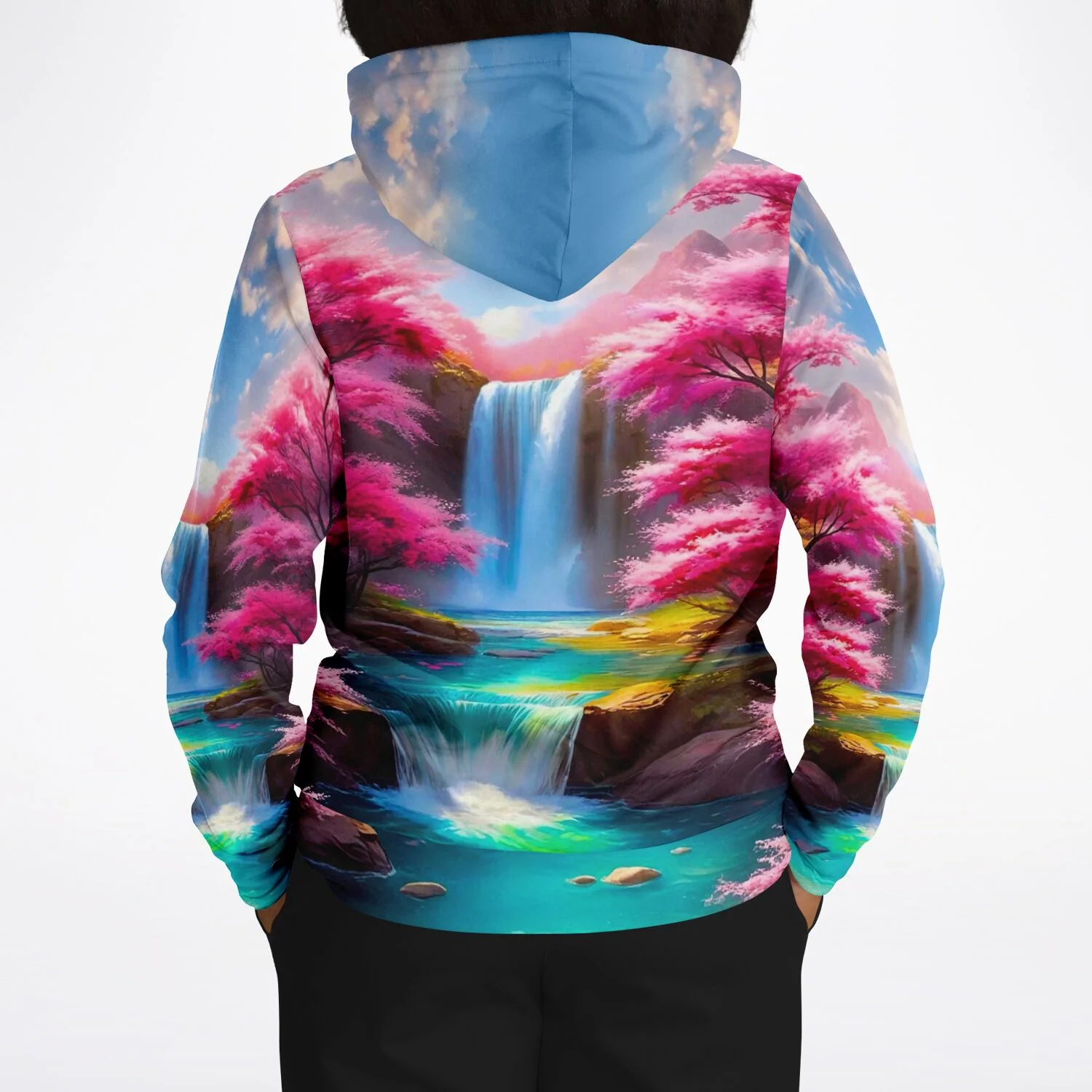 Dreamer Hoodie - Kirschblüten am Wasserfall - Image 8