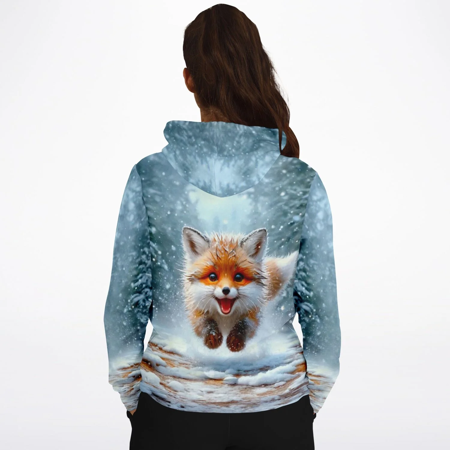 Dreamer Hoodie - Kleiner Fuchs im Winterwald - Image 3