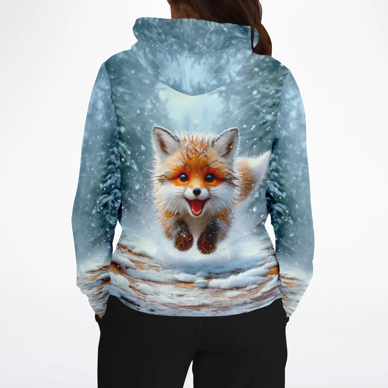 Dreamer Hoodie - Kleiner Fuchs im Winterwald - Image 4