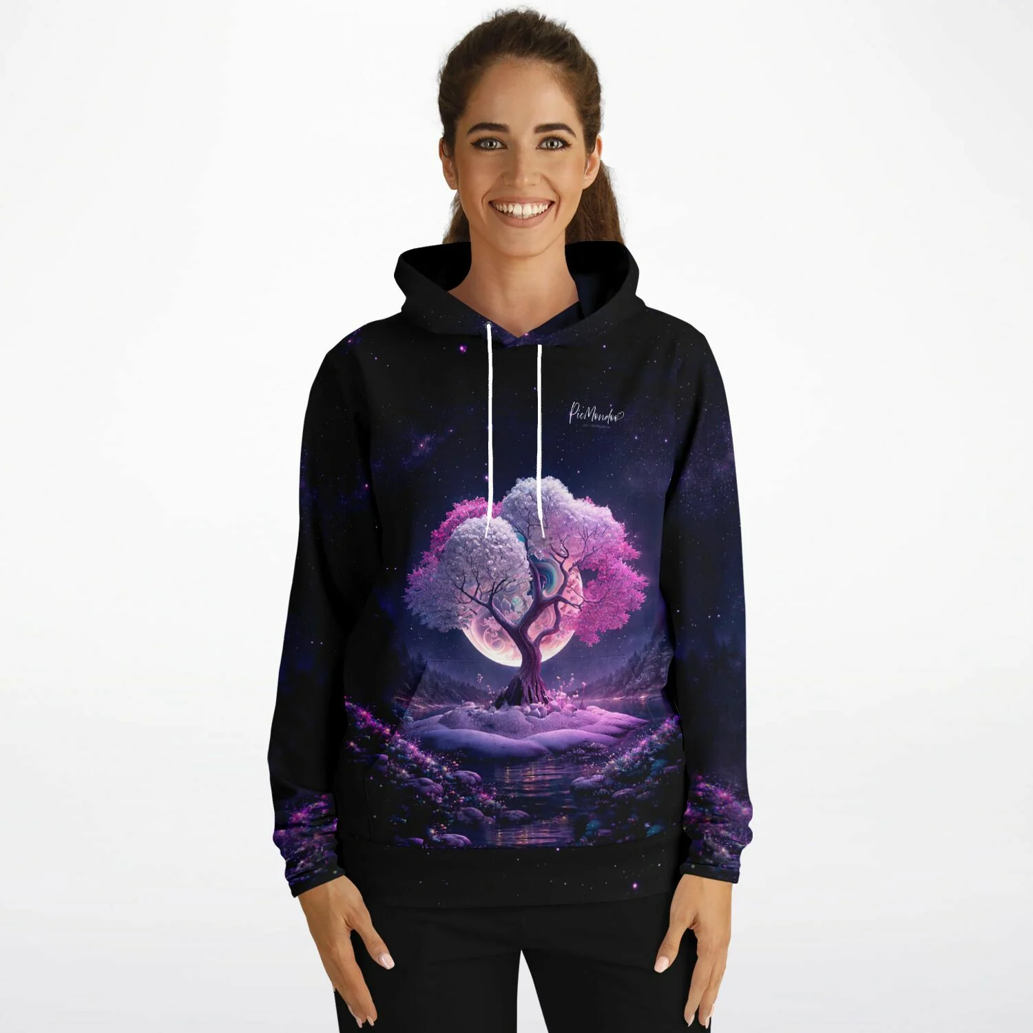 Dreamer Hoodie - Multi Special - Pink Tree at Night - Image 5
