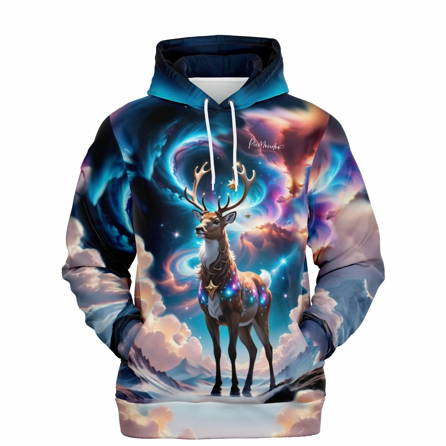 Dreamer Hoodie - Rentier im Abendzauber