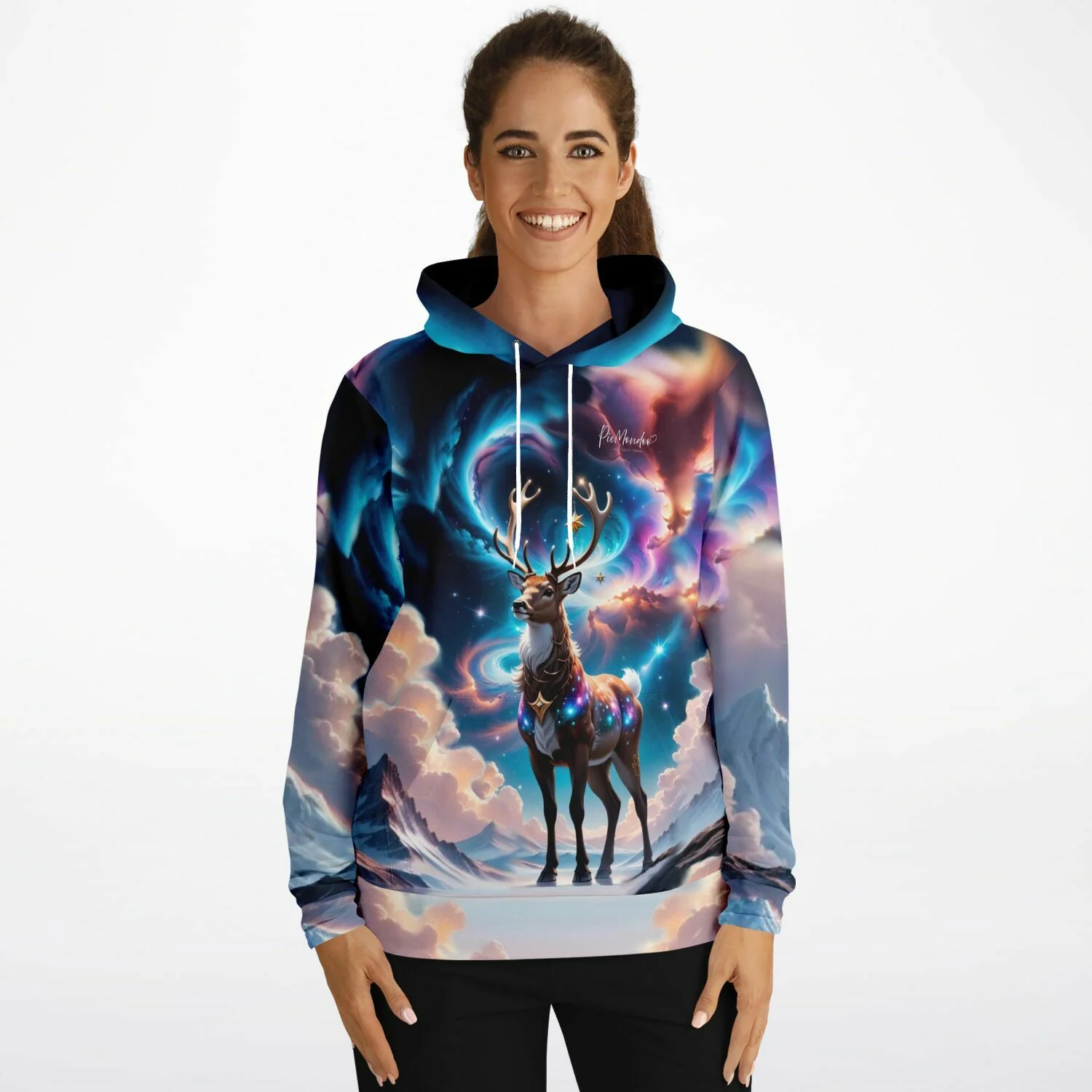 Dreamer Hoodie - Rentier im Abendzauber - Image 5