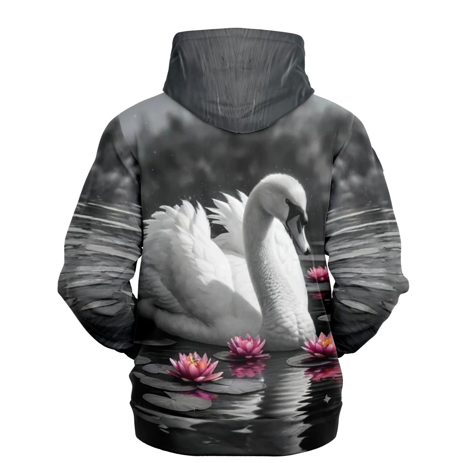 Dreamer Hoodie - Schwan im Seerosensee - Image 2