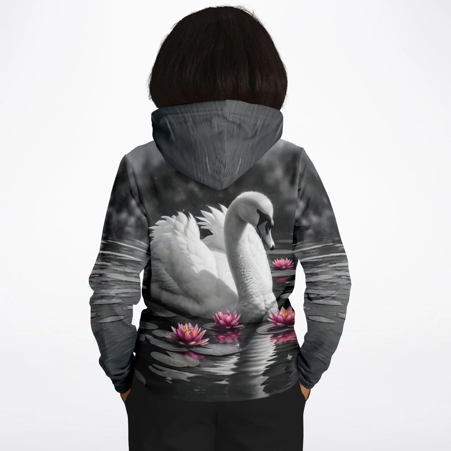 Dreamer Hoodie - Schwan im Seerosensee - Image 7