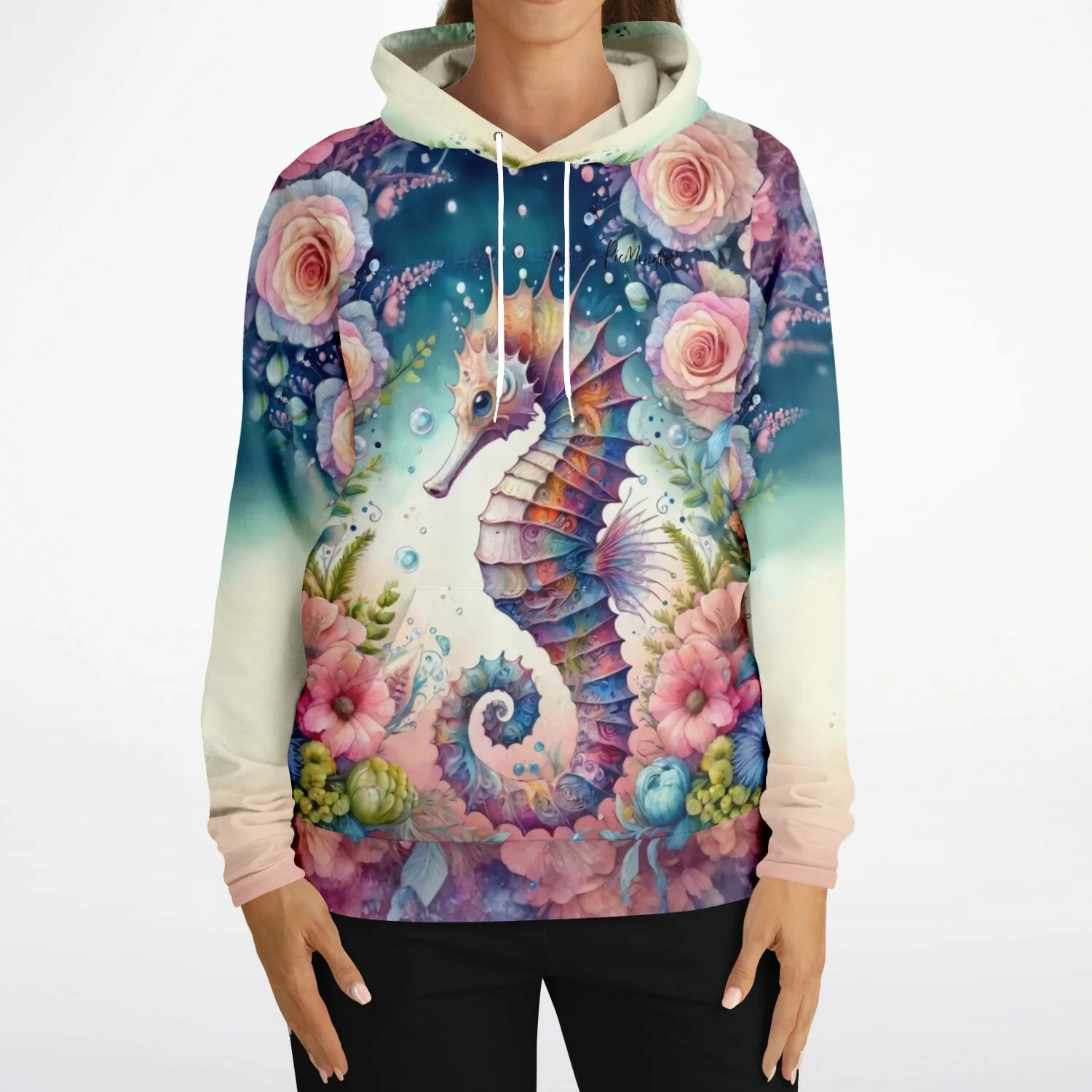 Dreamer Hoodie - Seepferdchen Blütentraum - Image 6