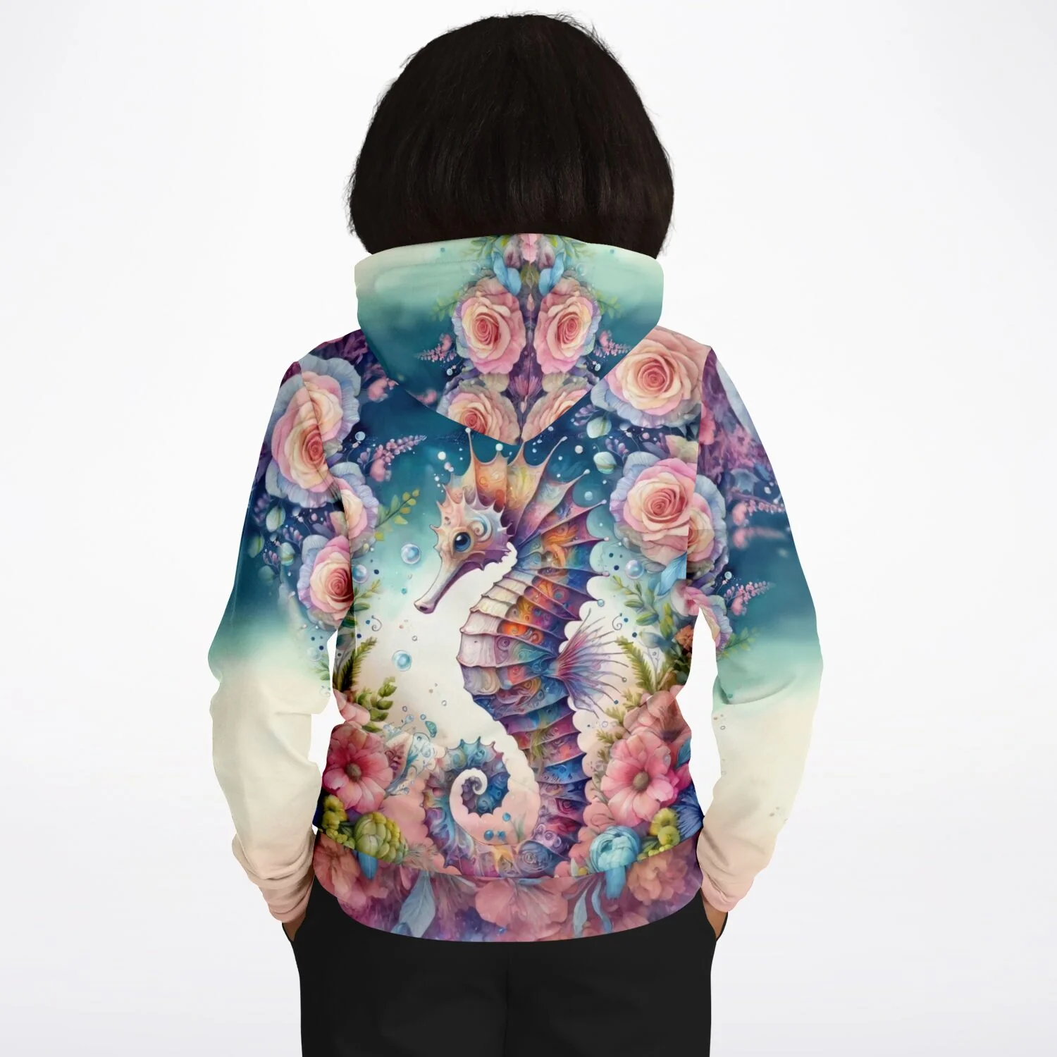 Dreamer Hoodie - Seepferdchen Blütentraum - Image 7