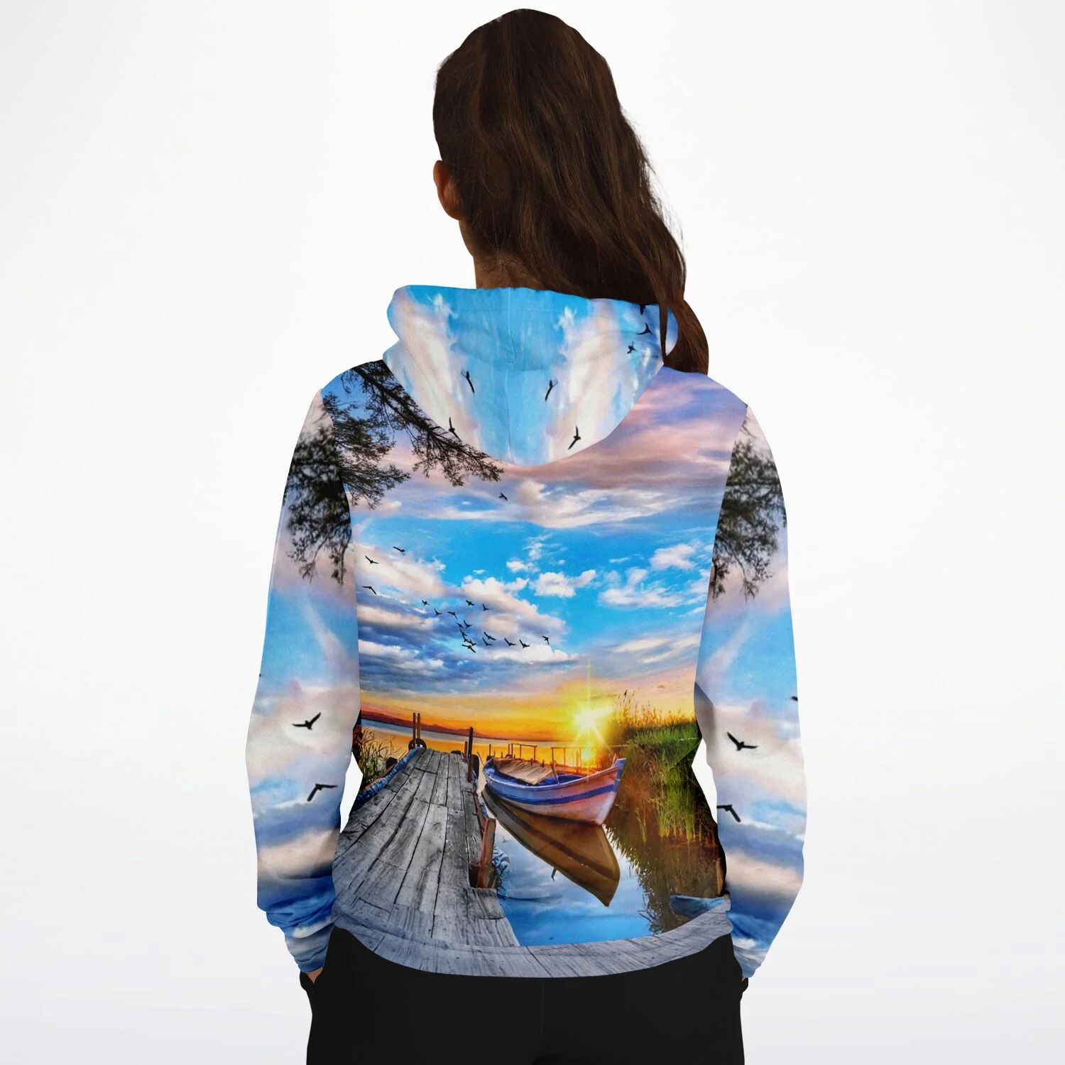 Dreamer Hoodie - Sonniger Abend am See - Image 3